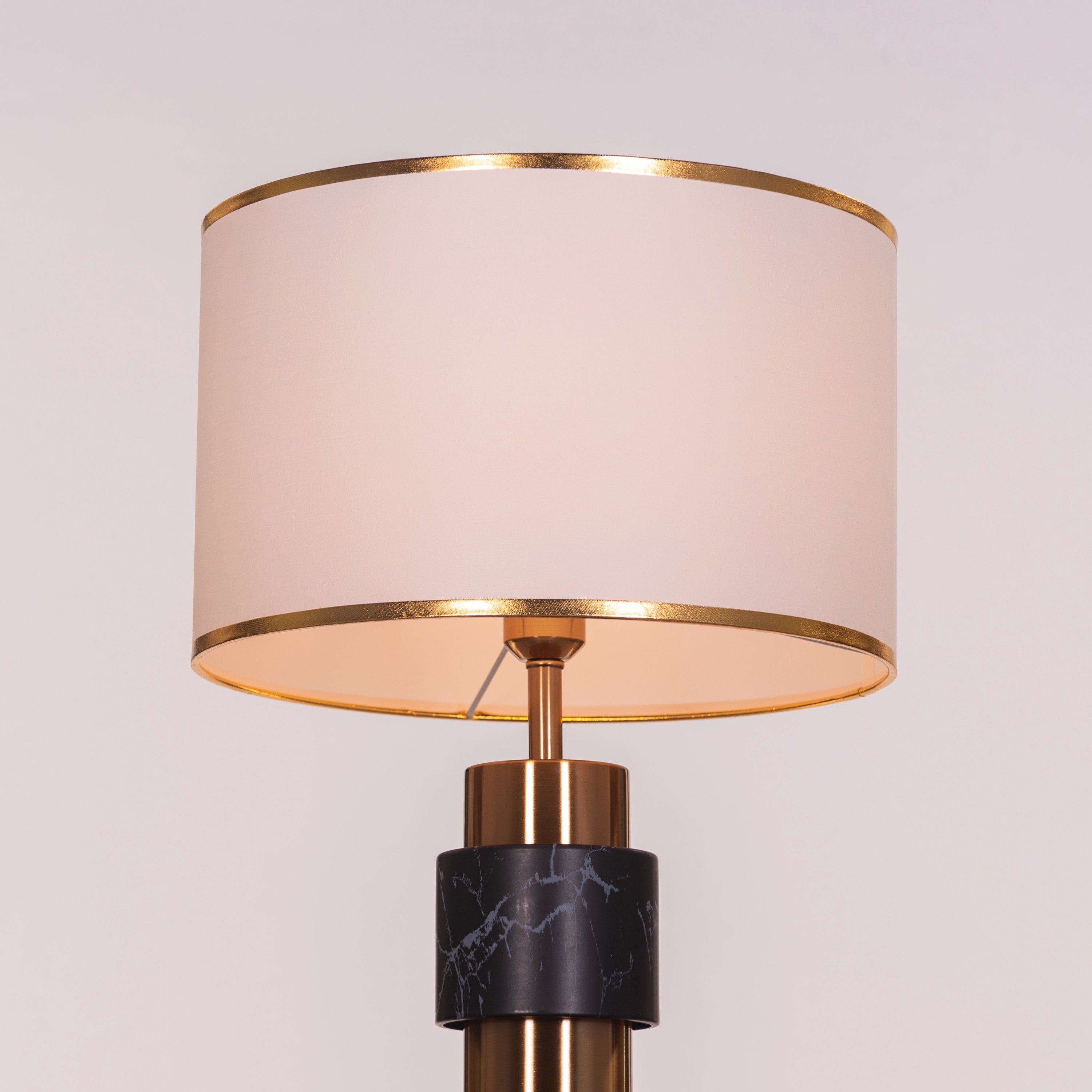 Road Ahead (Gold, Black, White) Metal Table Lamp