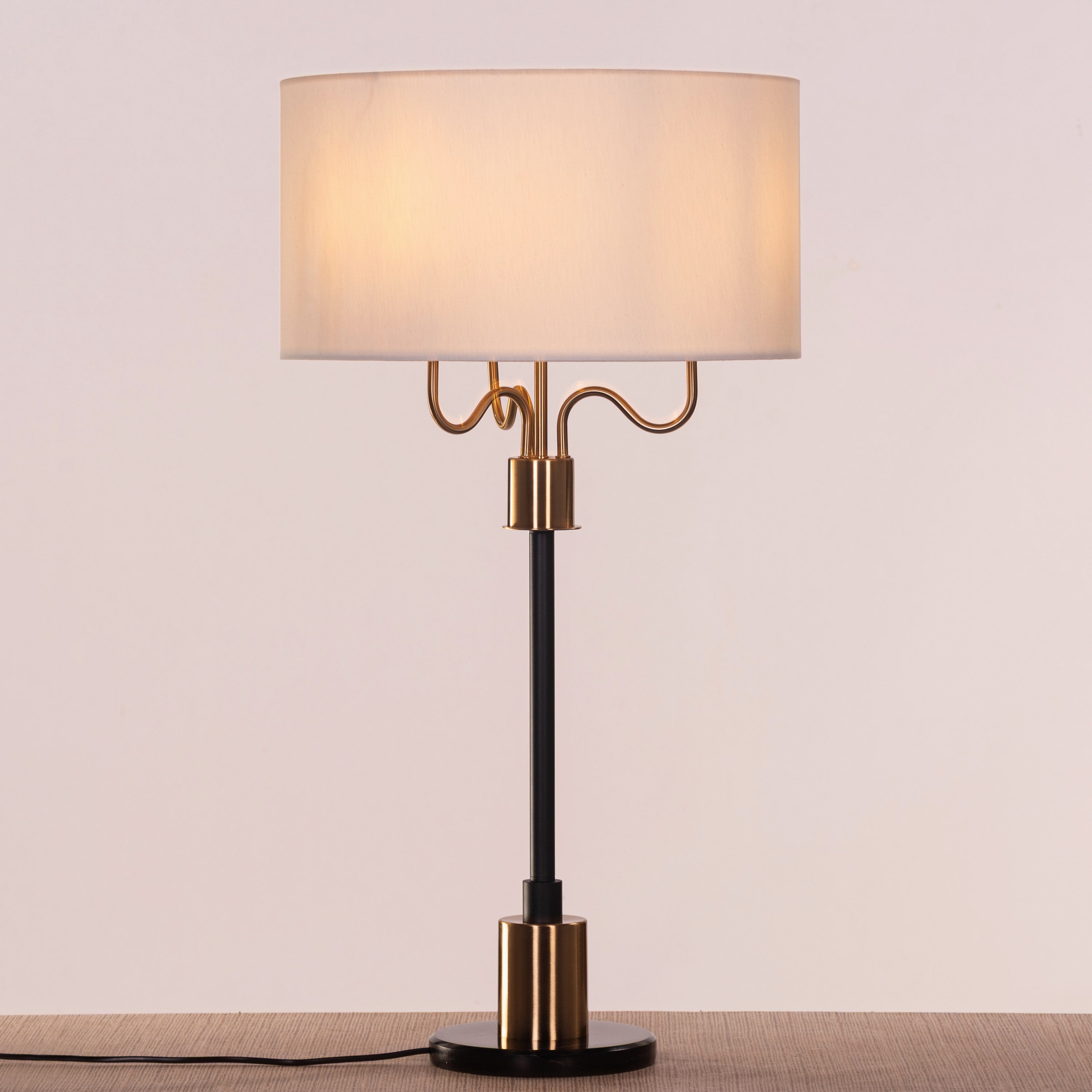 Aubrelle (Black & Gold) Marble Table Lamp
