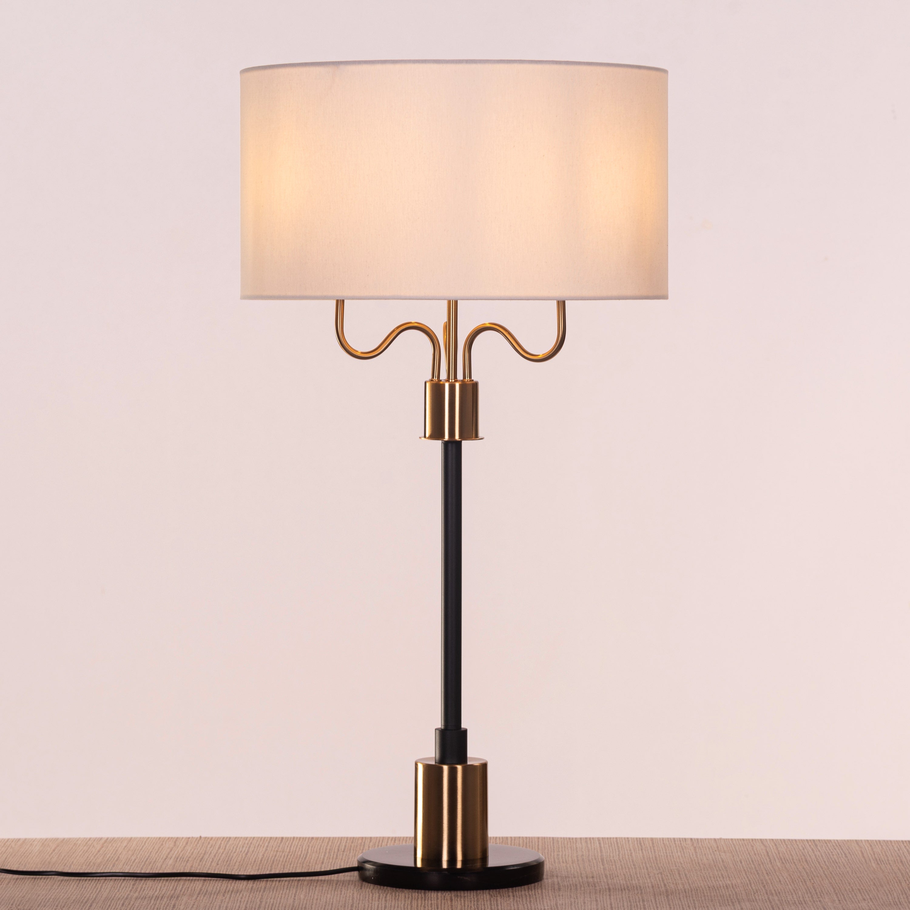 Aubrelle (Black & Gold) Marble Table Lamp