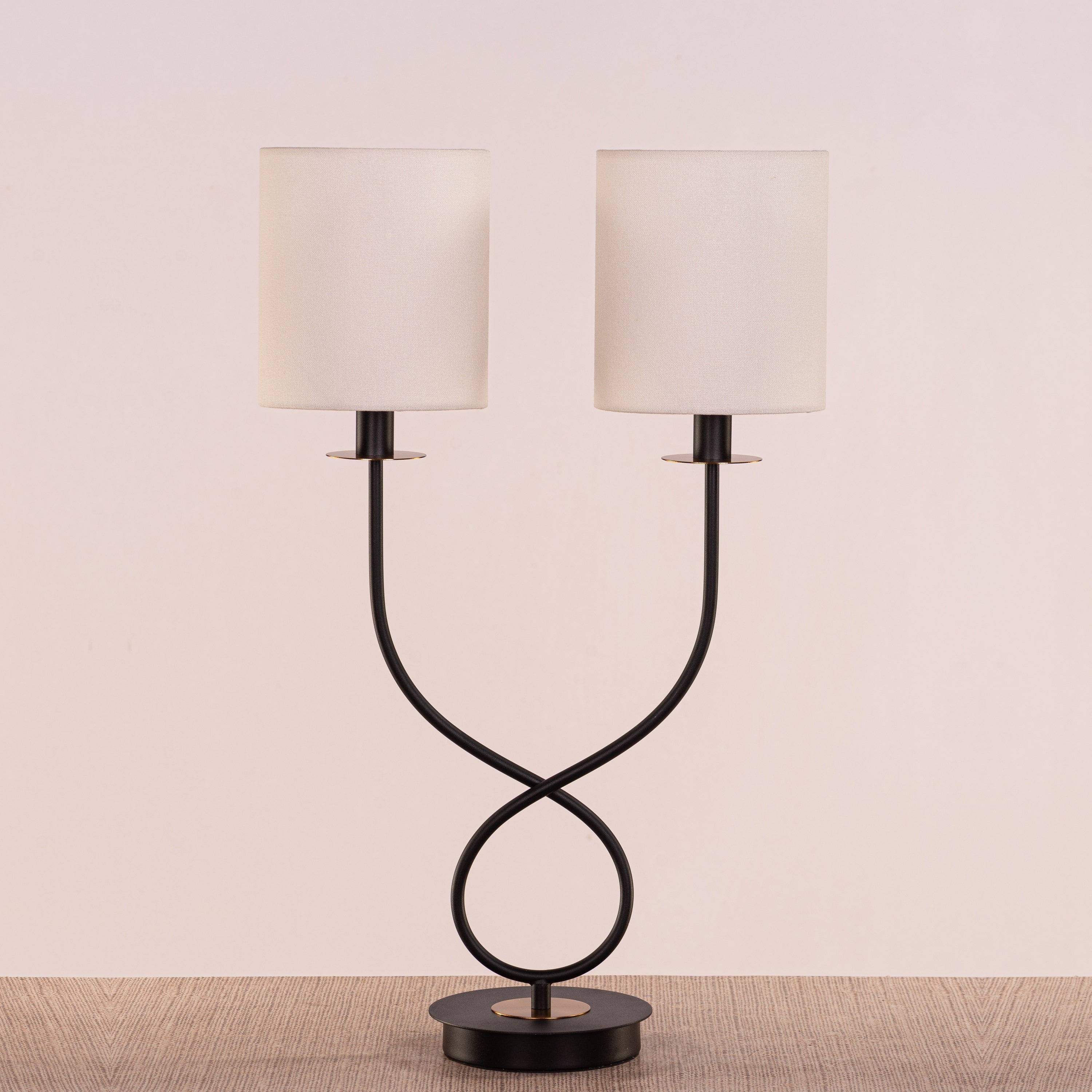 Remus and Romulus (Black) Fabric Table Lamp