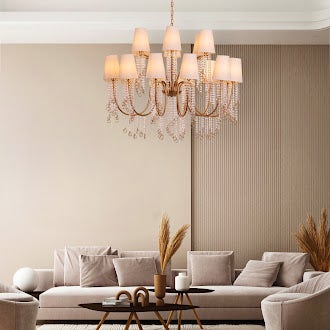 Myth & Magic (Large, Gold) Glass Crystal Chandelier