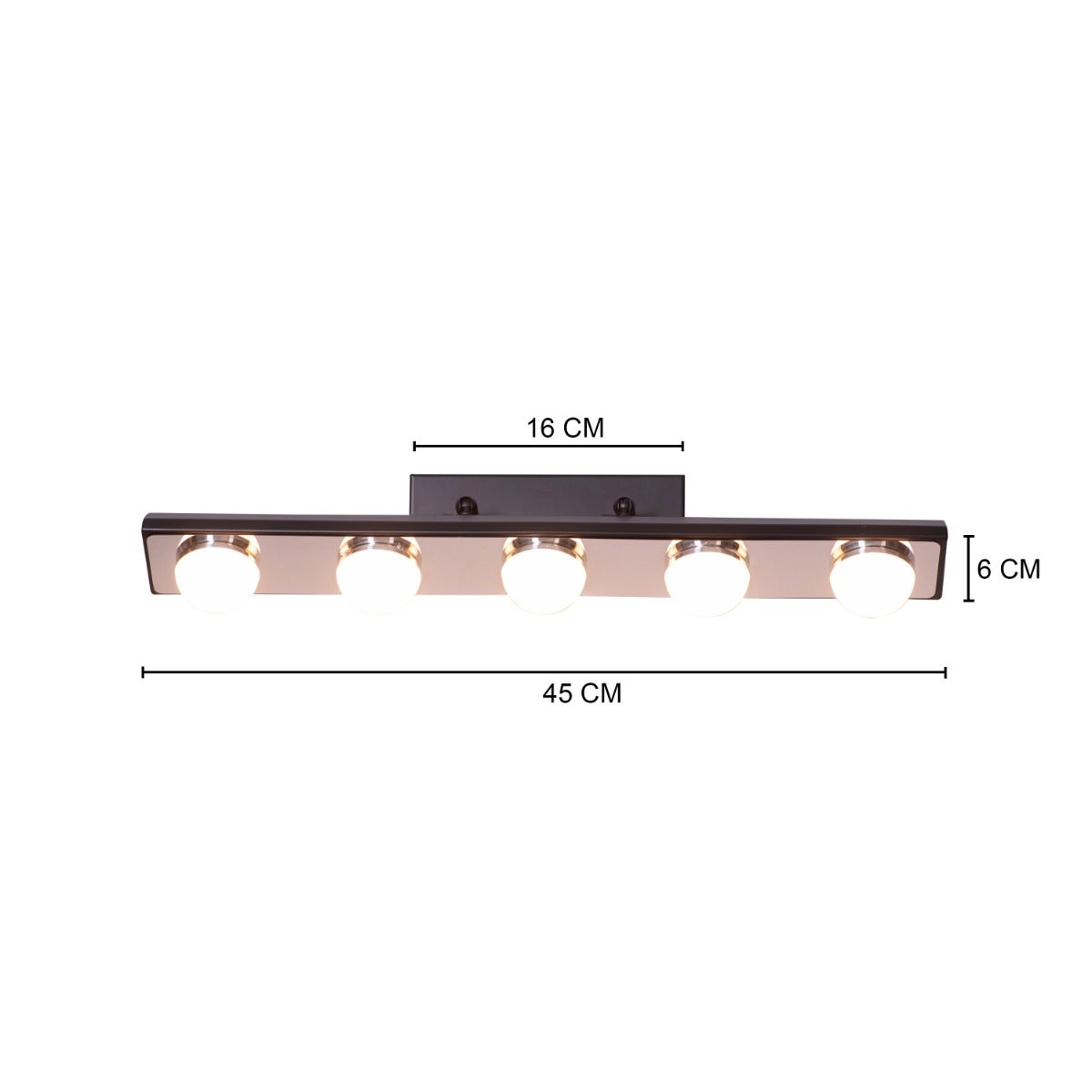 Stage Show (Small, White, Built-In LED) Vanity Light