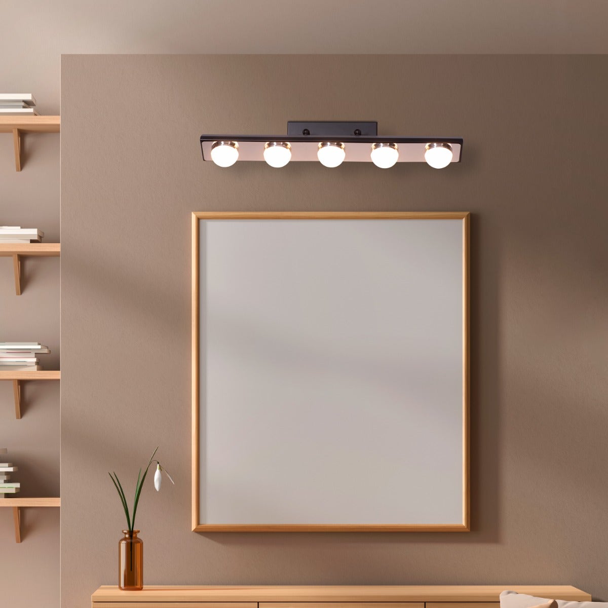 Stage Show (Small, White, Built-In LED) Vanity Light