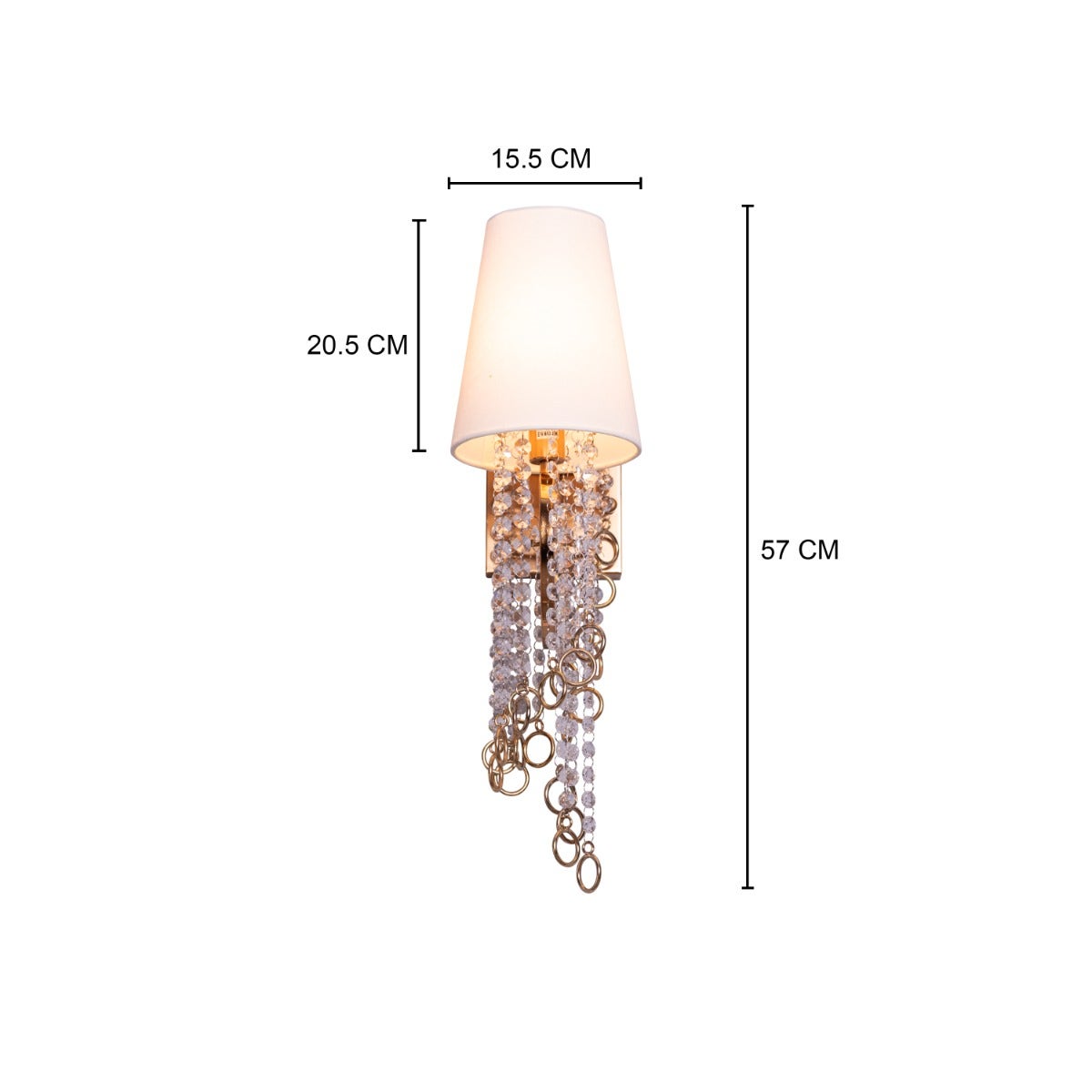 Myth & Magic (Gold, White) Crystal Wall Light