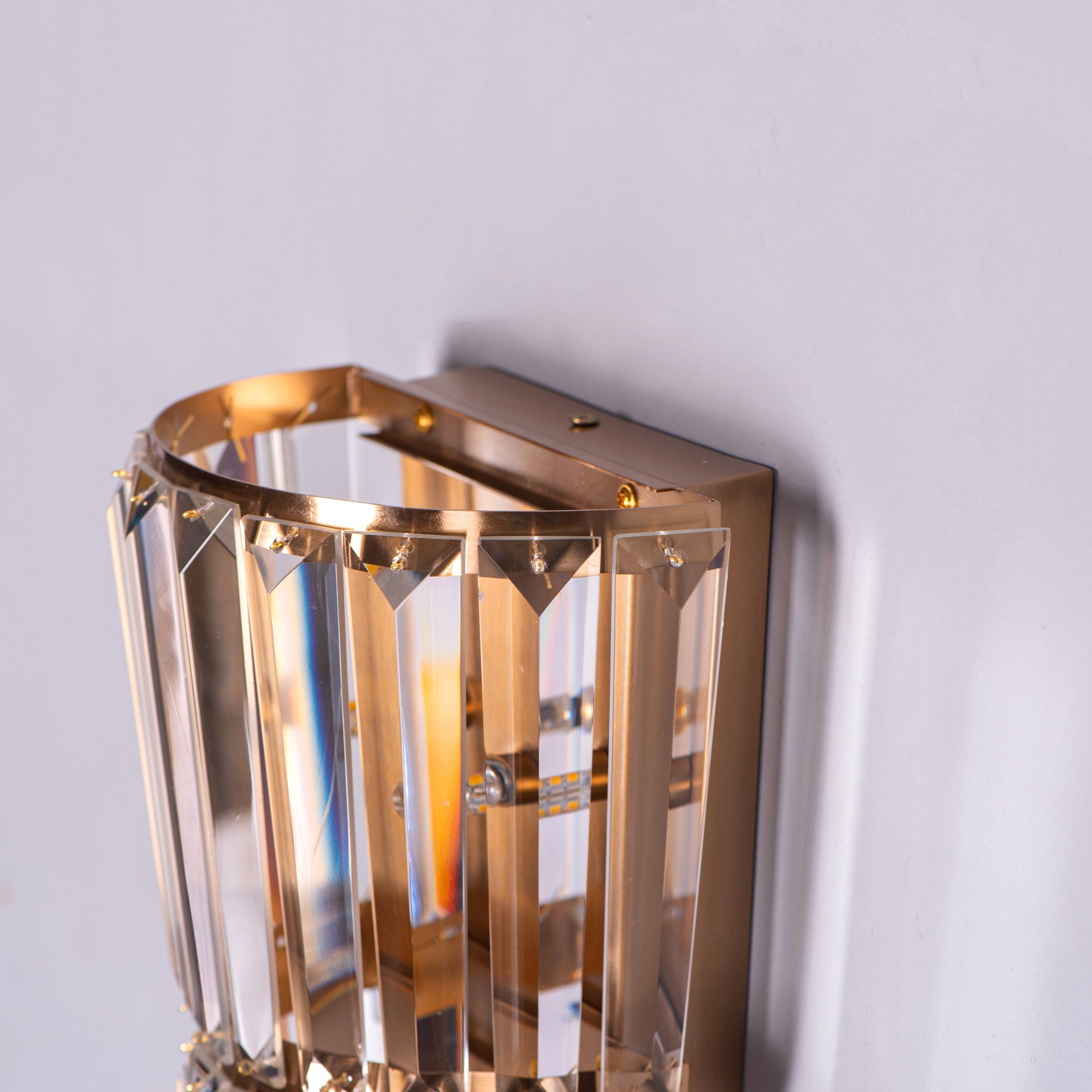 Your Grace (Gold, Clear) Glass Crystal Wall Light