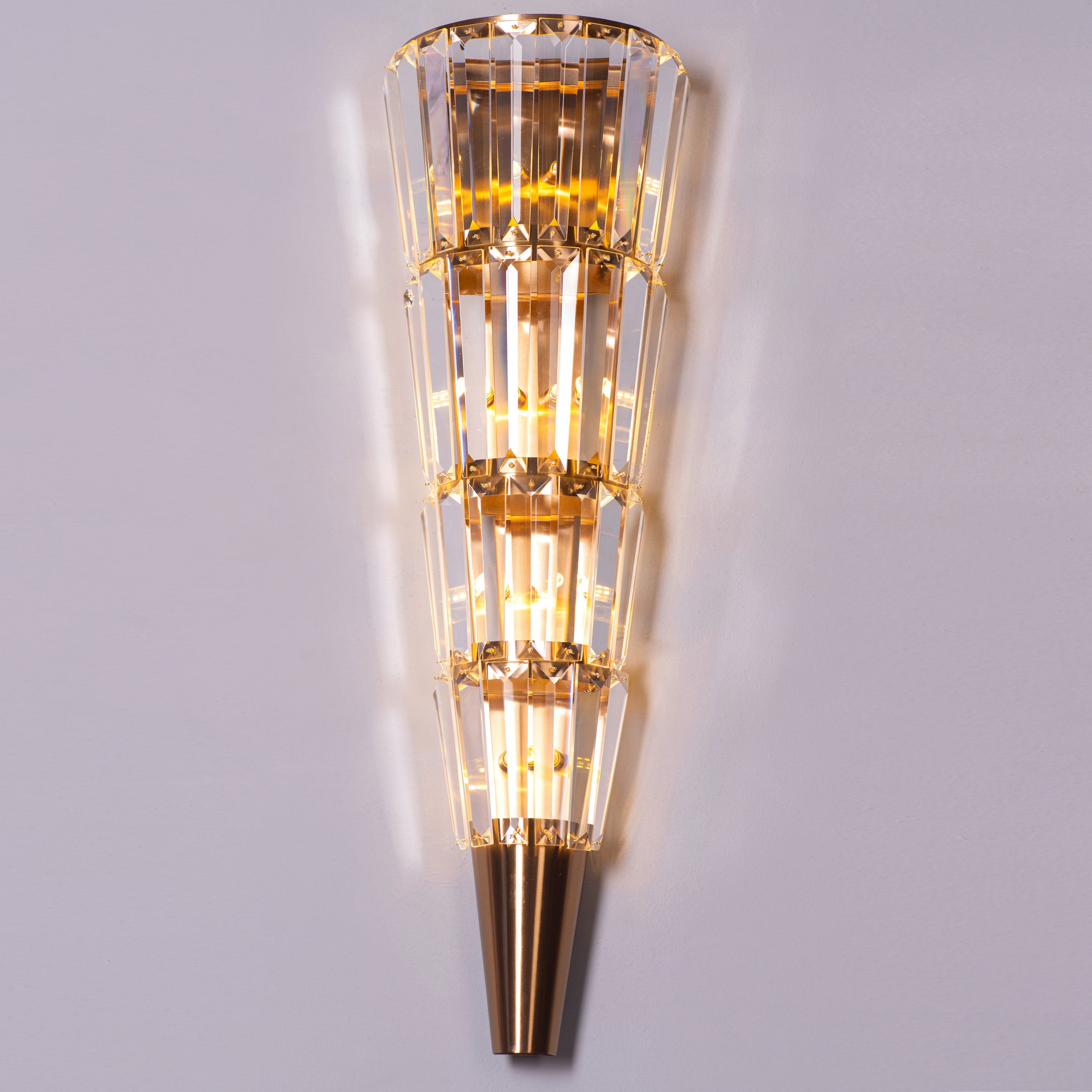 Your Grace (Gold, Clear) Glass Crystal Wall Light