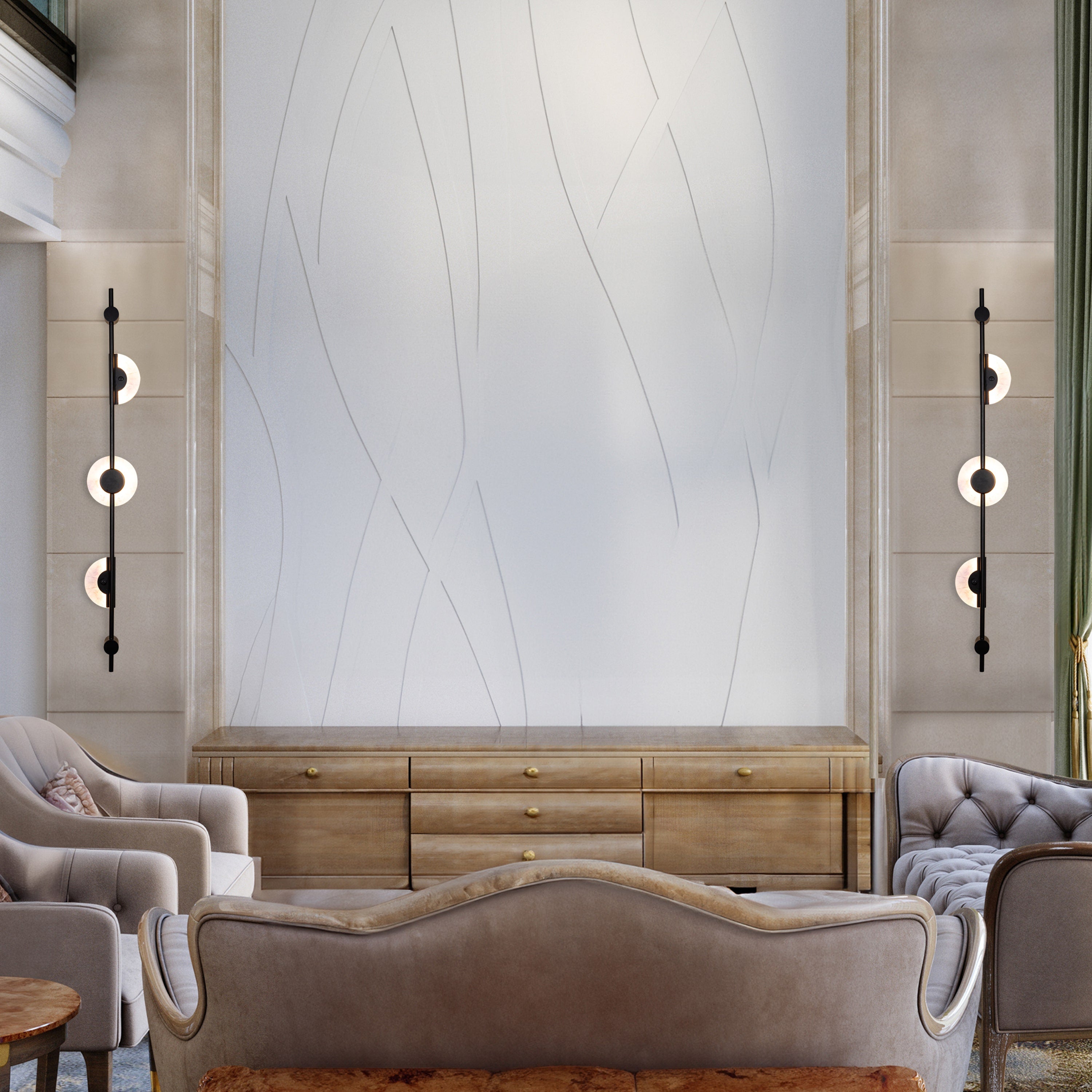 New Dawn (Black, 3 Color LED) Wall Light