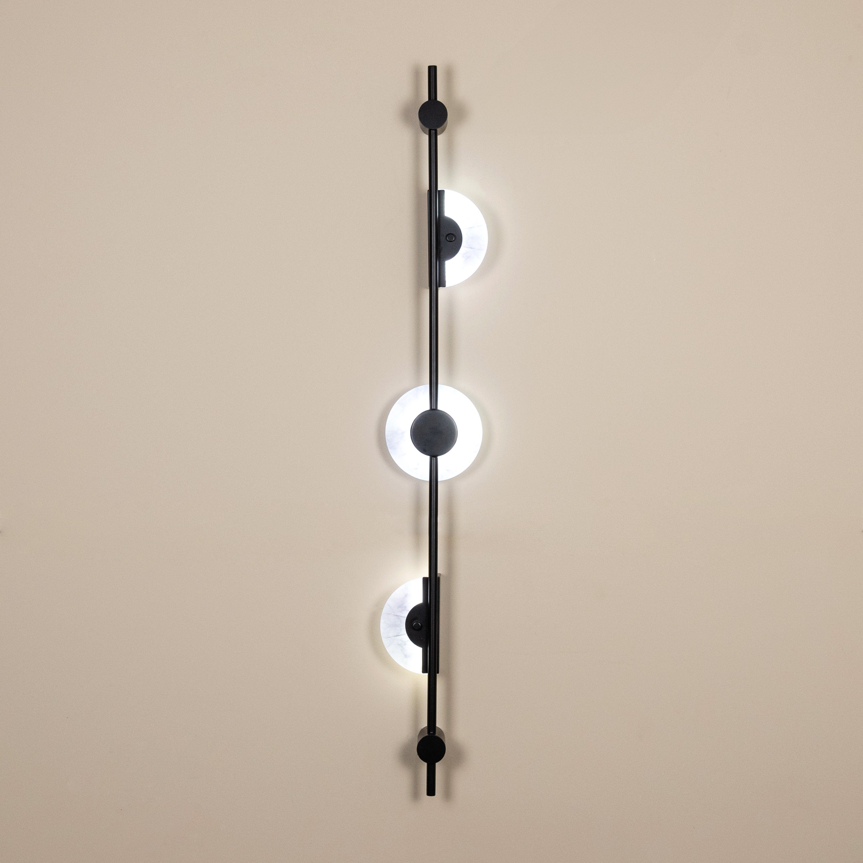 New Dawn (Black, 3 Color LED) Wall Light