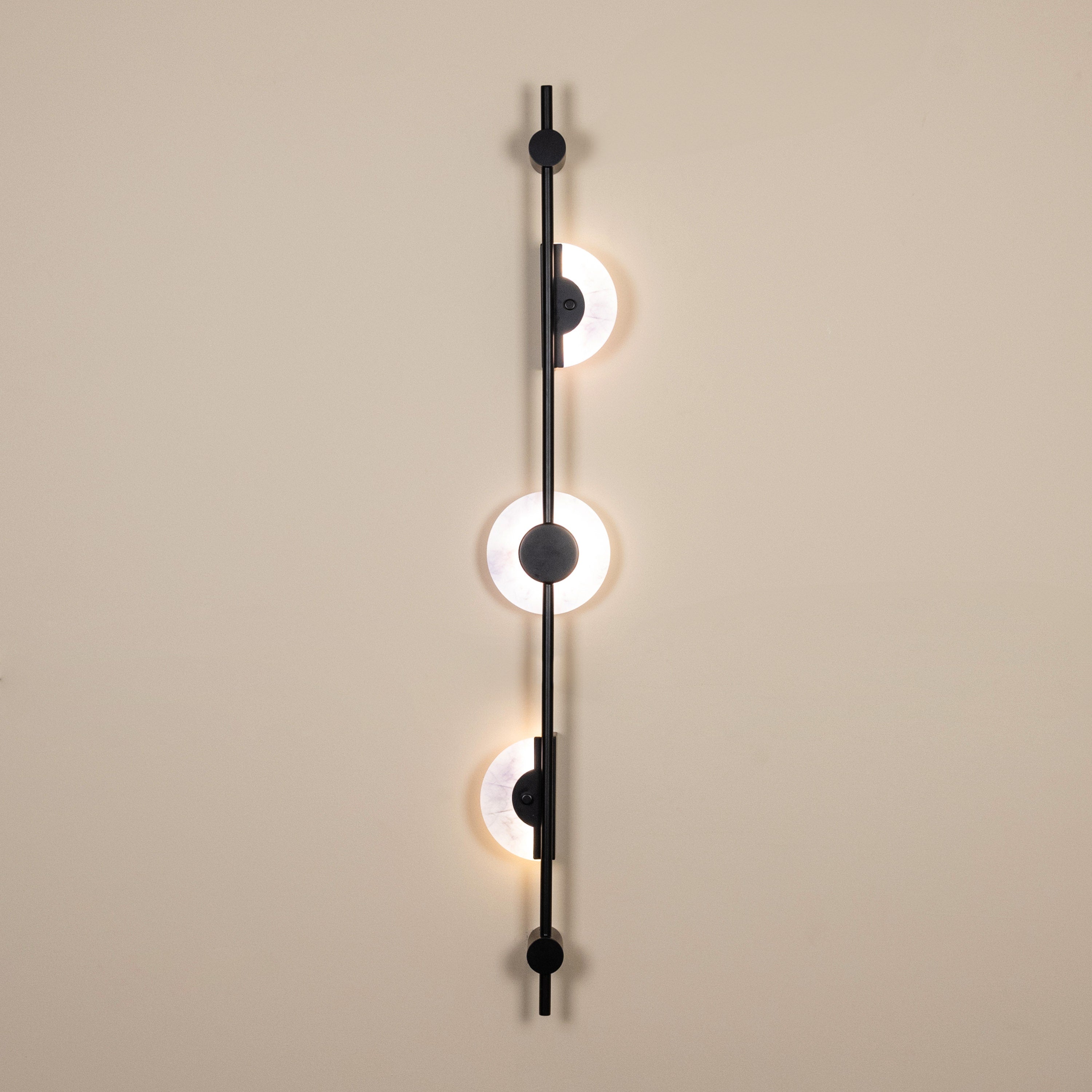 New Dawn (Black, 3 Color LED) Wall Light