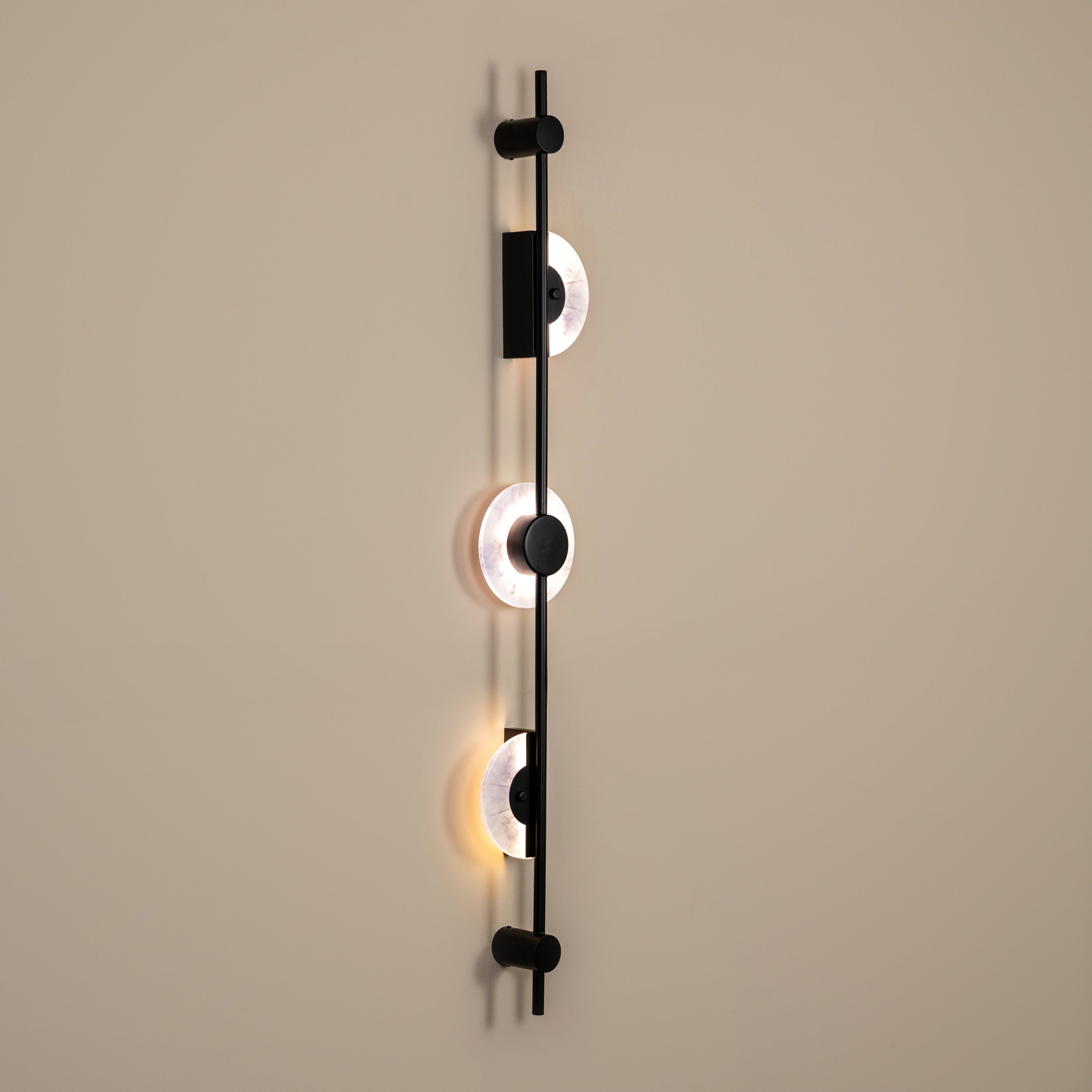 New Dawn (Black, 3 Color LED) Wall Light