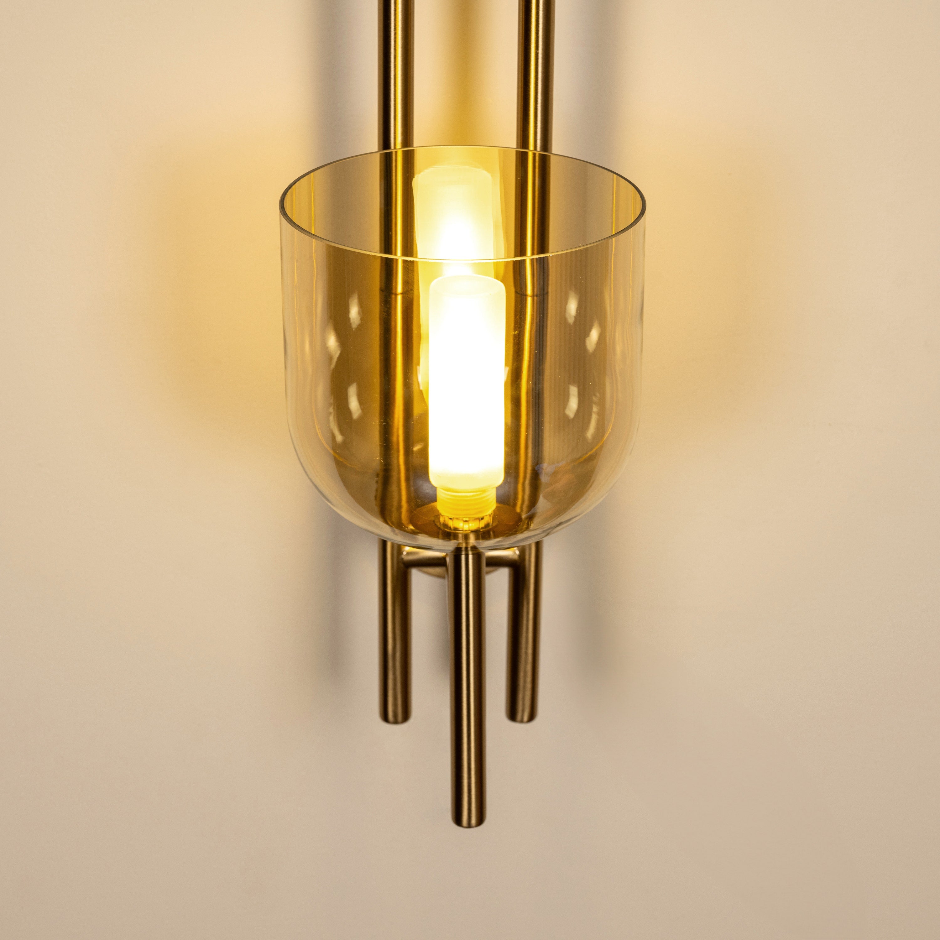 Moments Matter (Gold, Amber) Clear Glass Wall Light