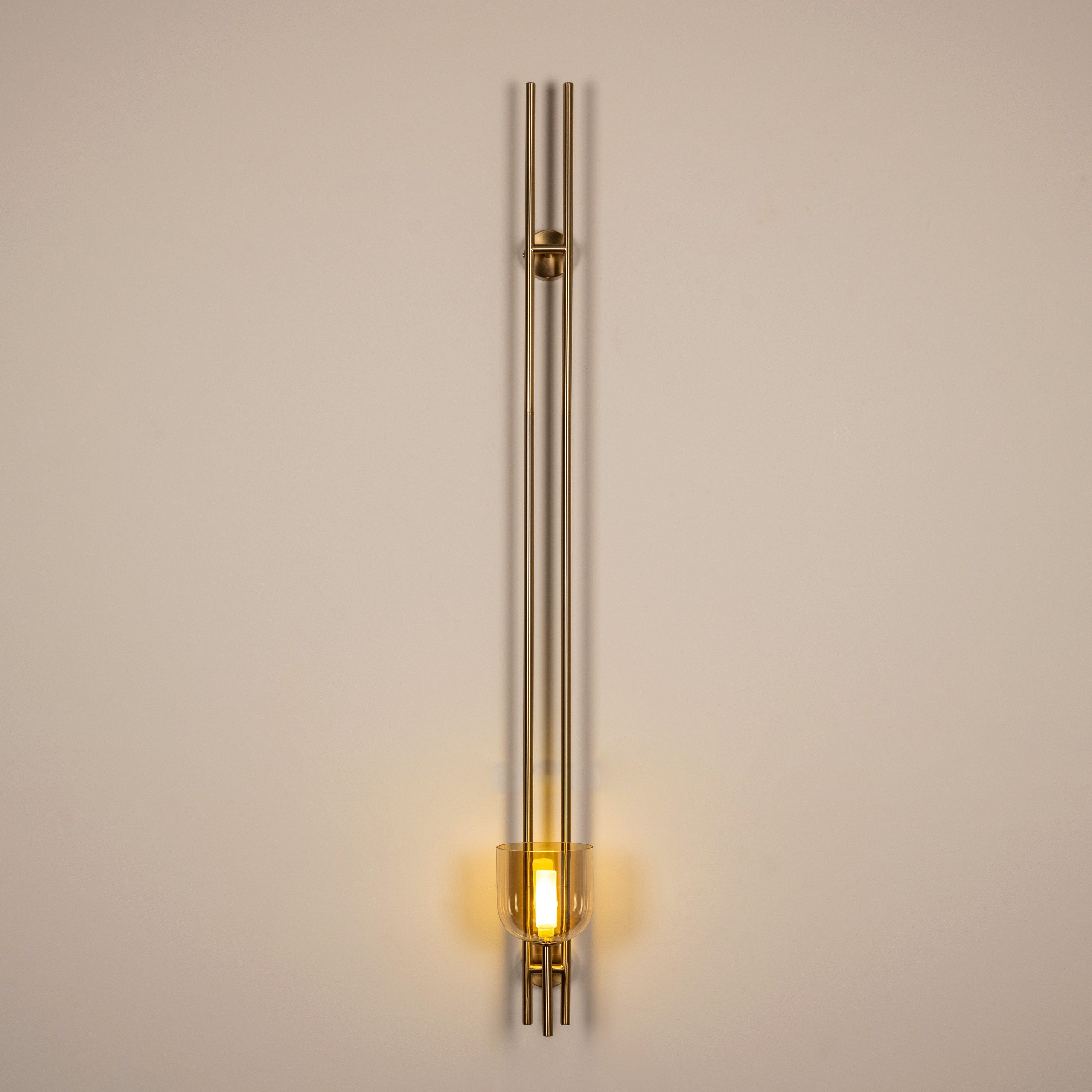 Moments Matter (Gold, Amber) Clear Glass Wall Light