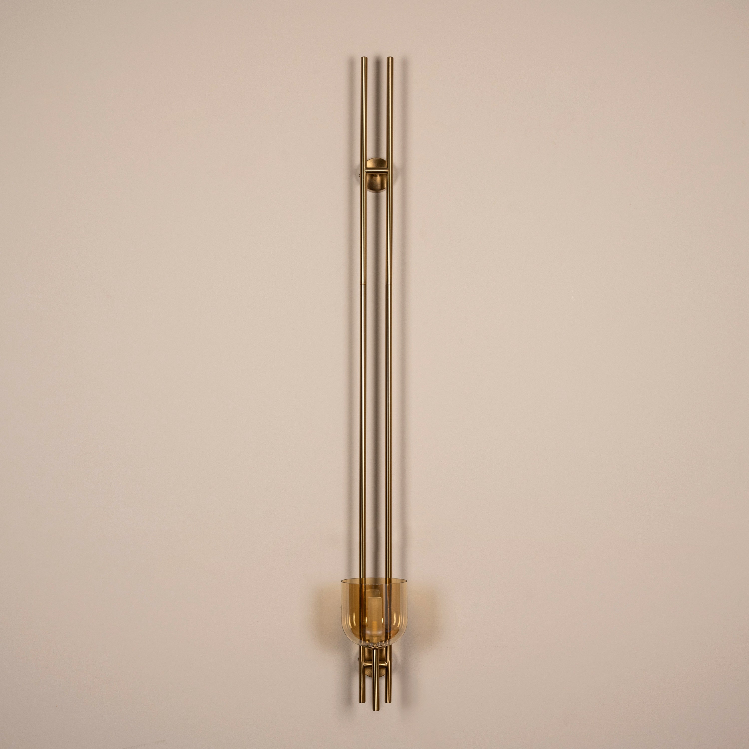 Moments Matter (Gold, Amber) Clear Glass Wall Light