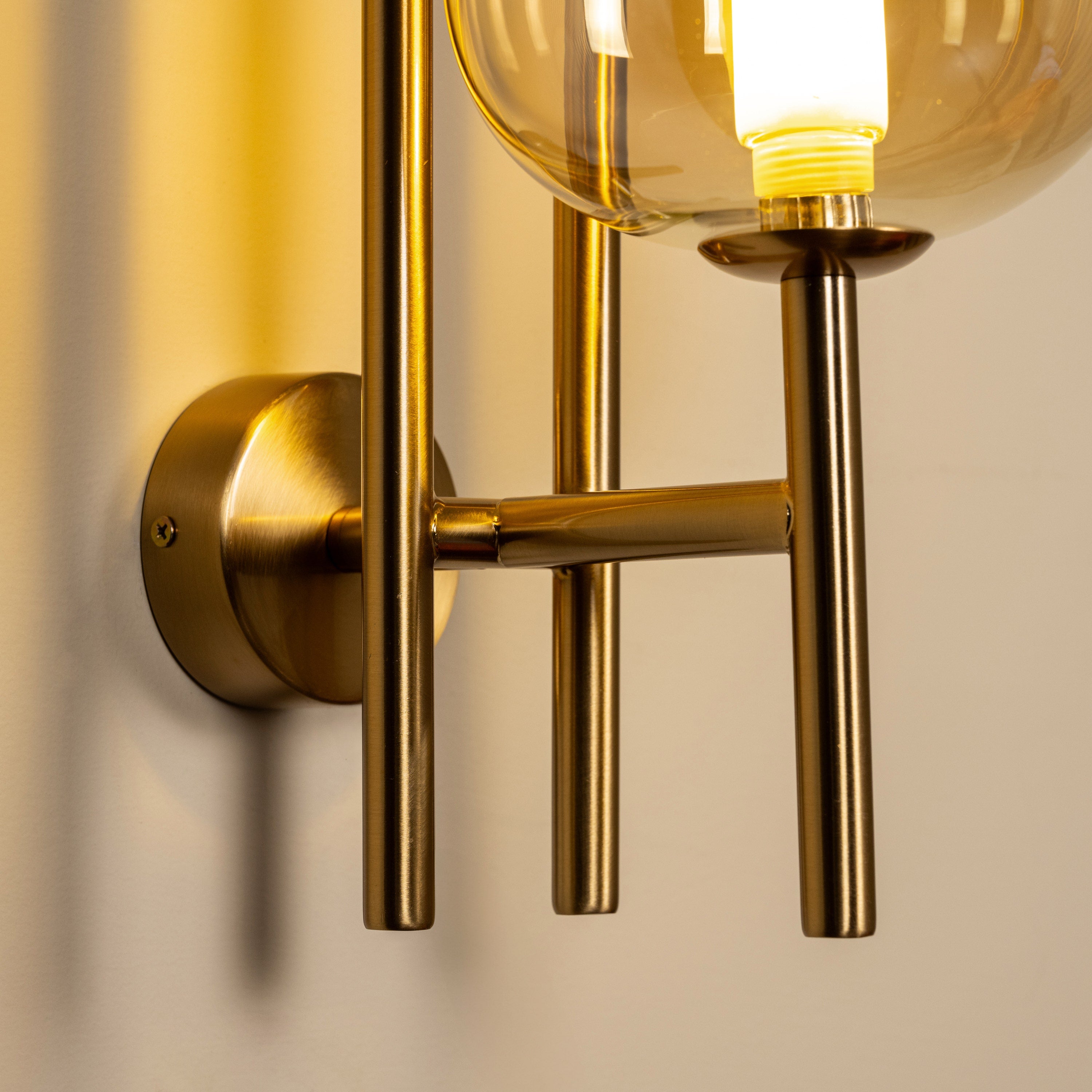 Moments Matter (Gold, Amber) Clear Glass Wall Light