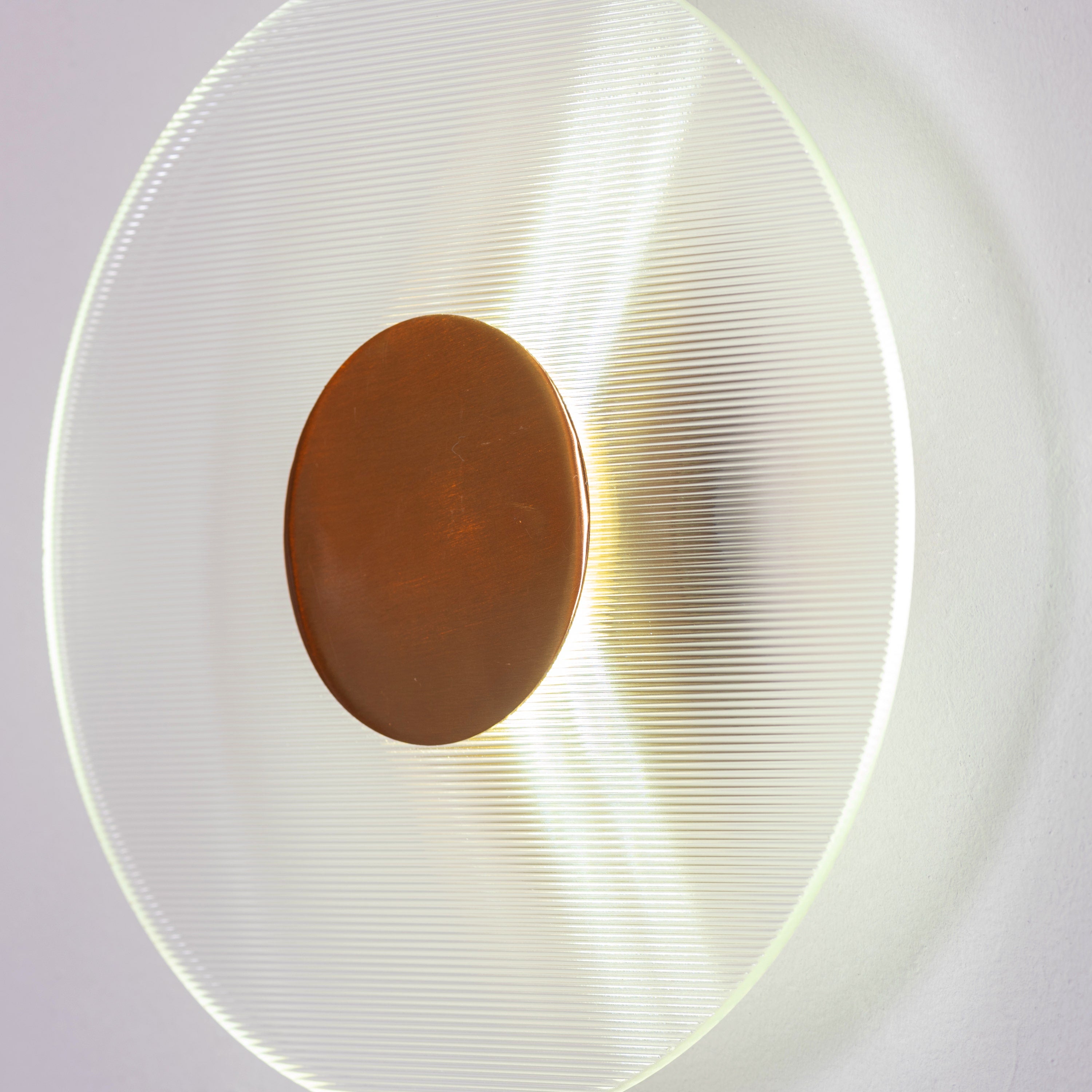 Read Me Down (Gold/Clear) 3 Color LED Textured Glass Wall Light