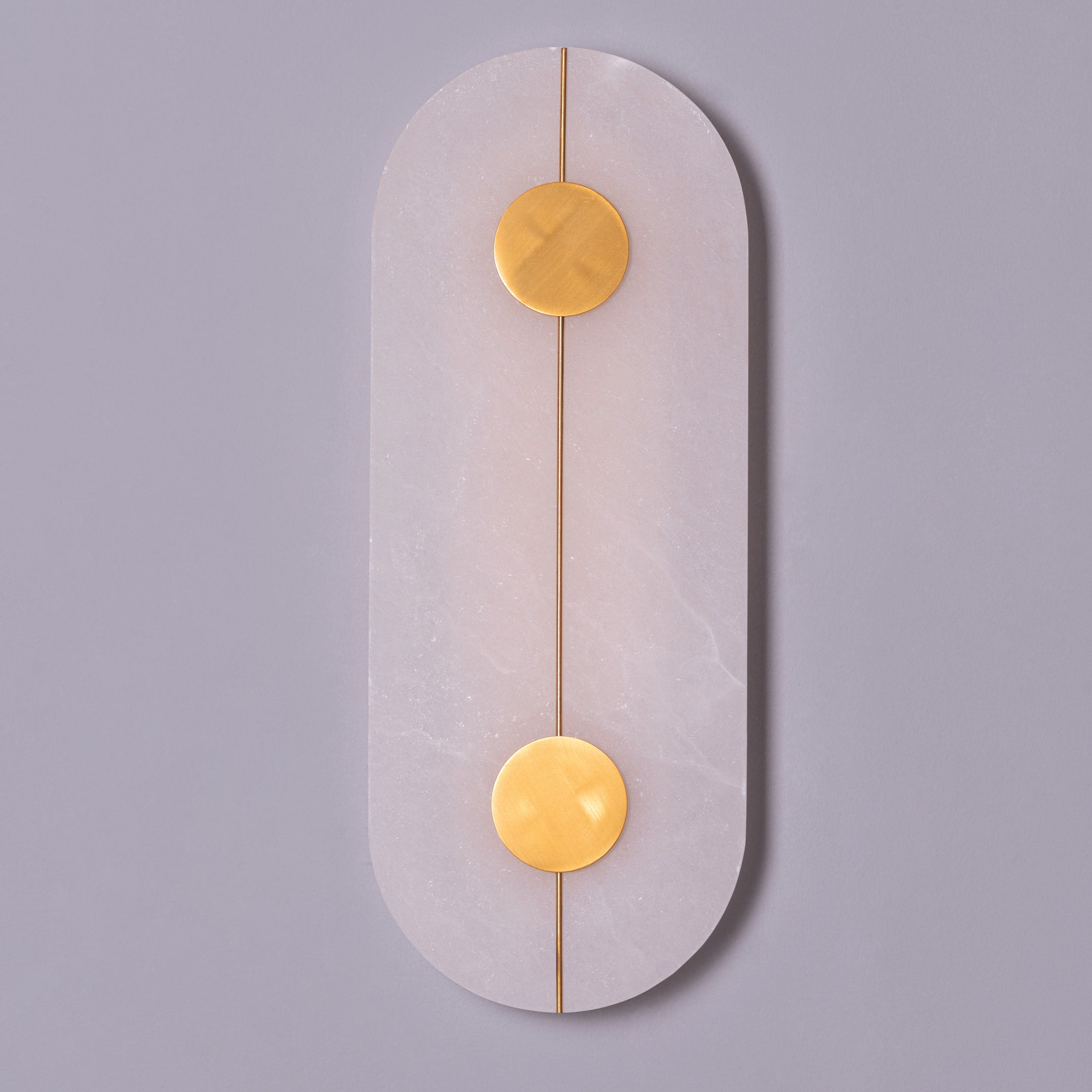 Long Story Short (Gold/White) Built-In LED Alabaster Wall Light