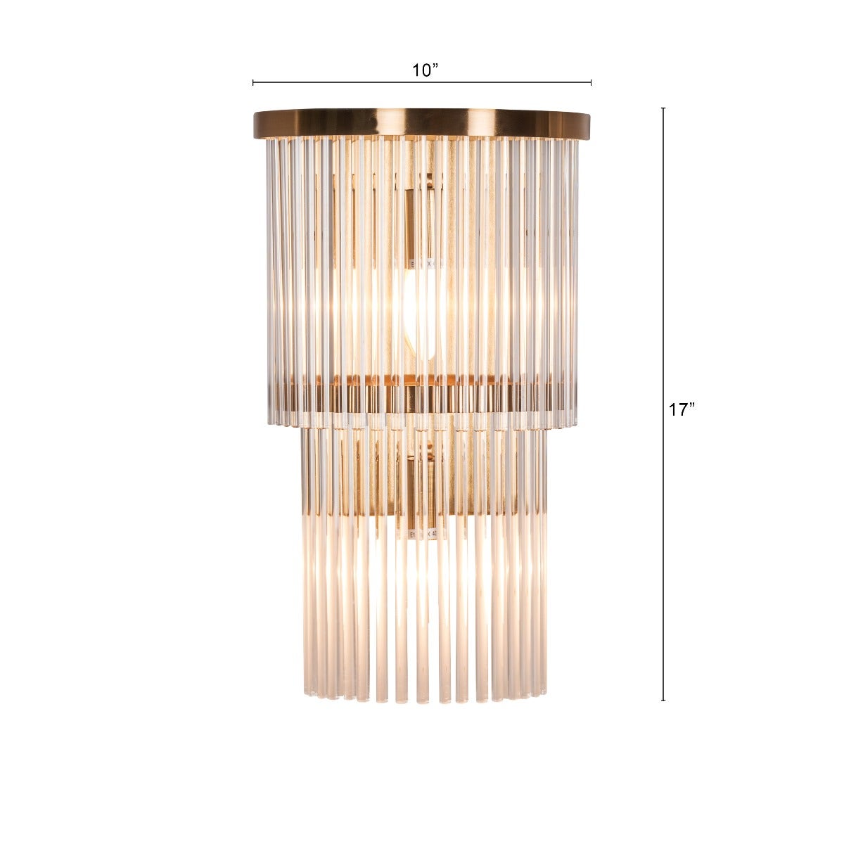 Tipsy (Gold) Glass Tube Wall Light