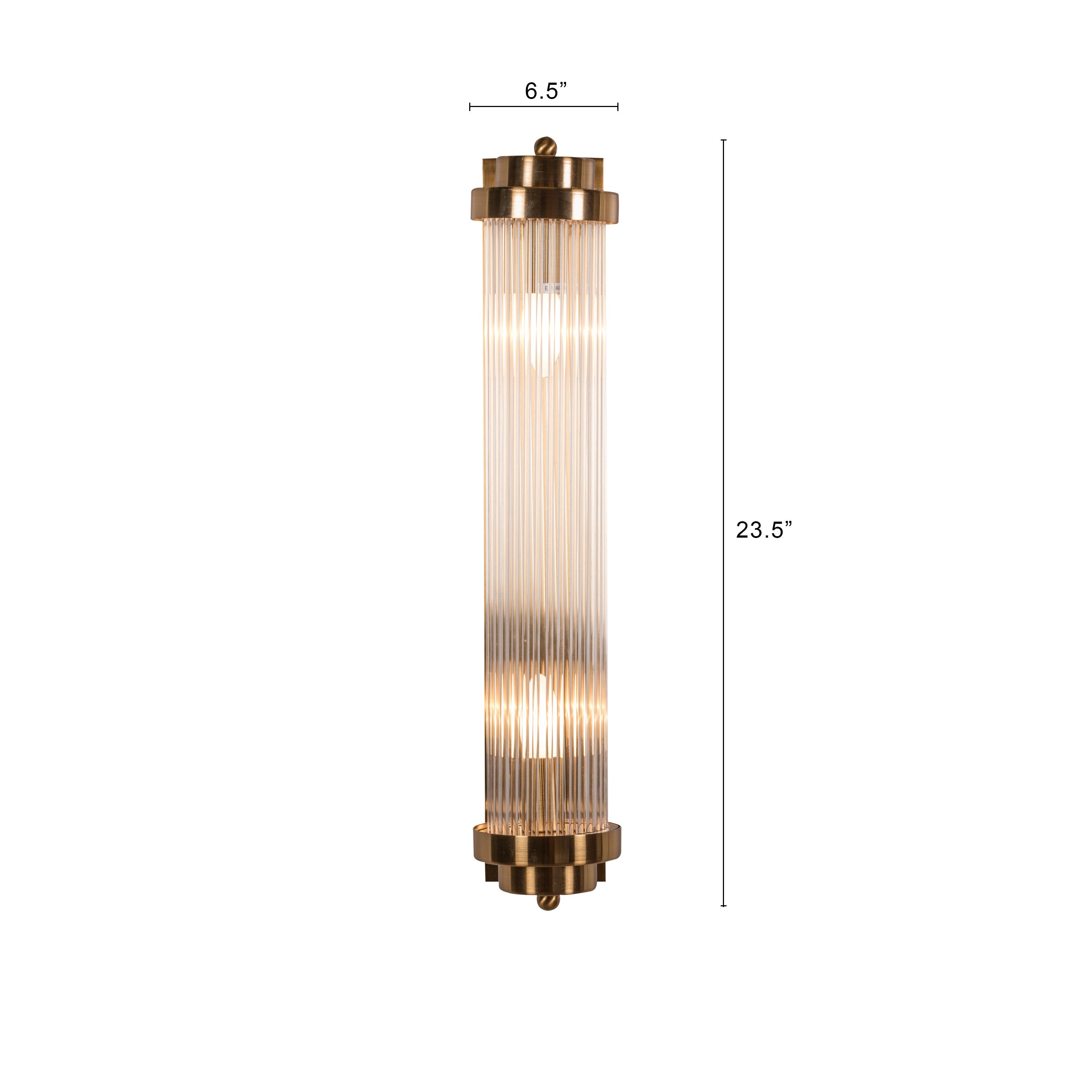 Dream On (Gold) Glass Tube Wall Light