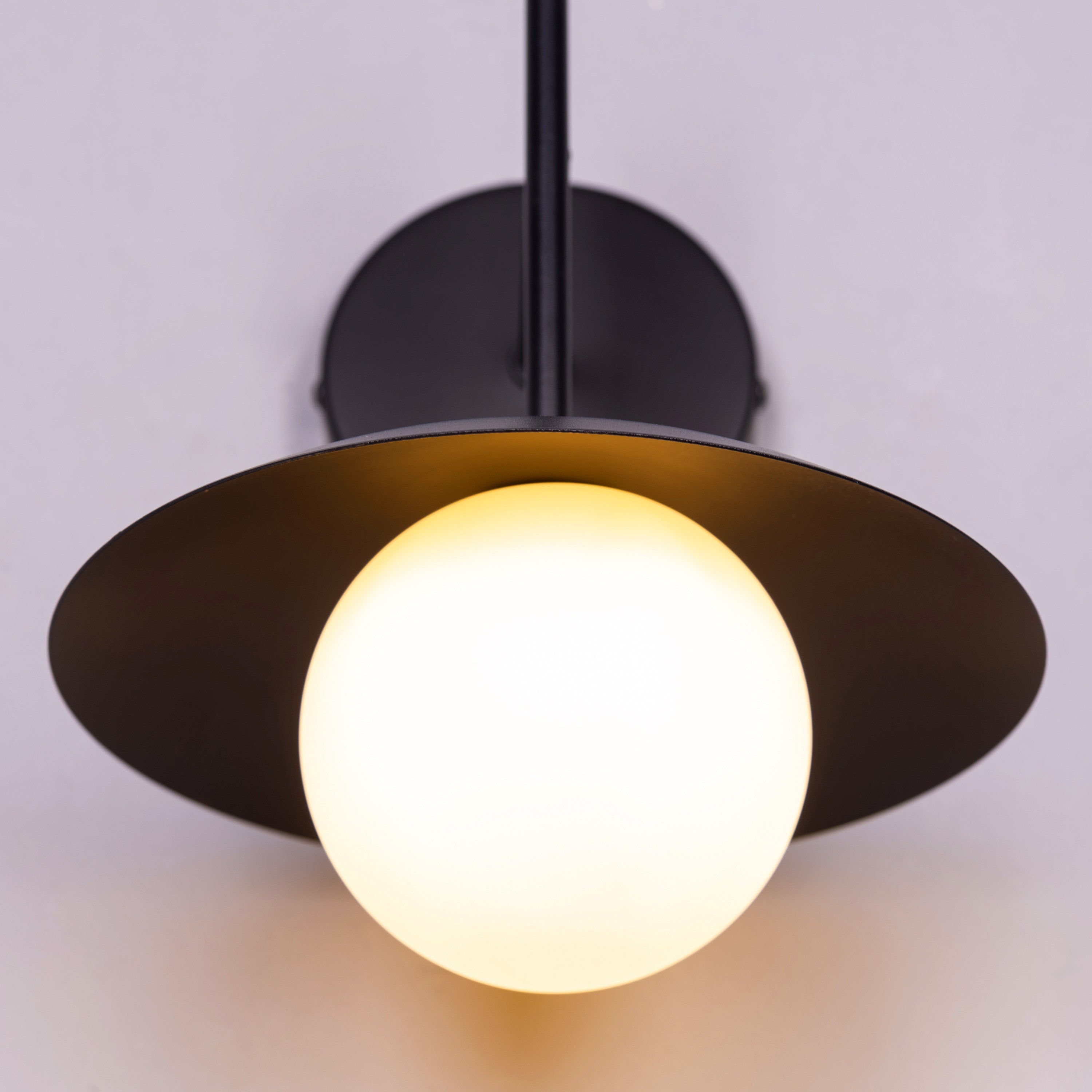 Why Not Me (Black) Frosted Glass Wall Light