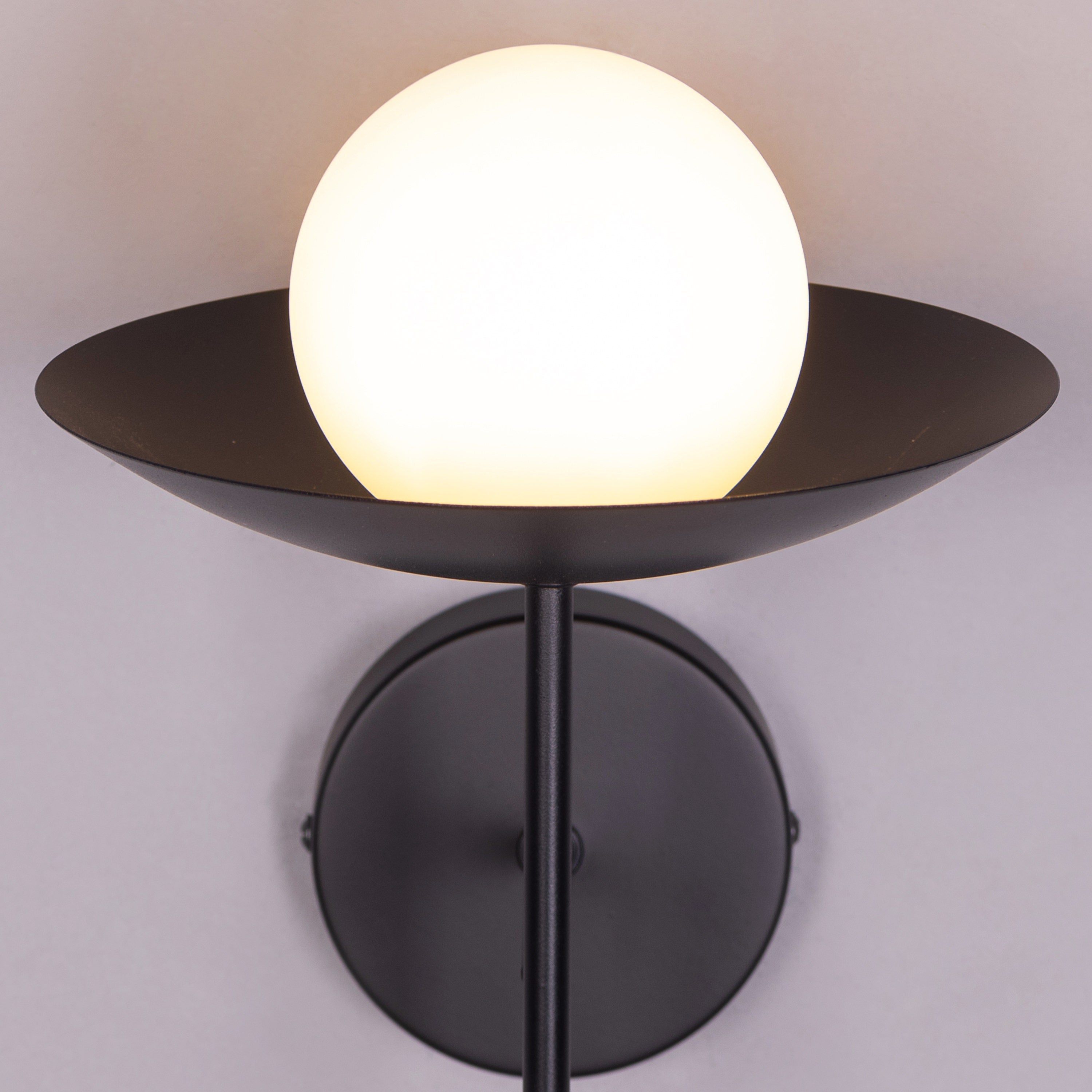 Why Not Me (Black) Frosted Glass Wall Light