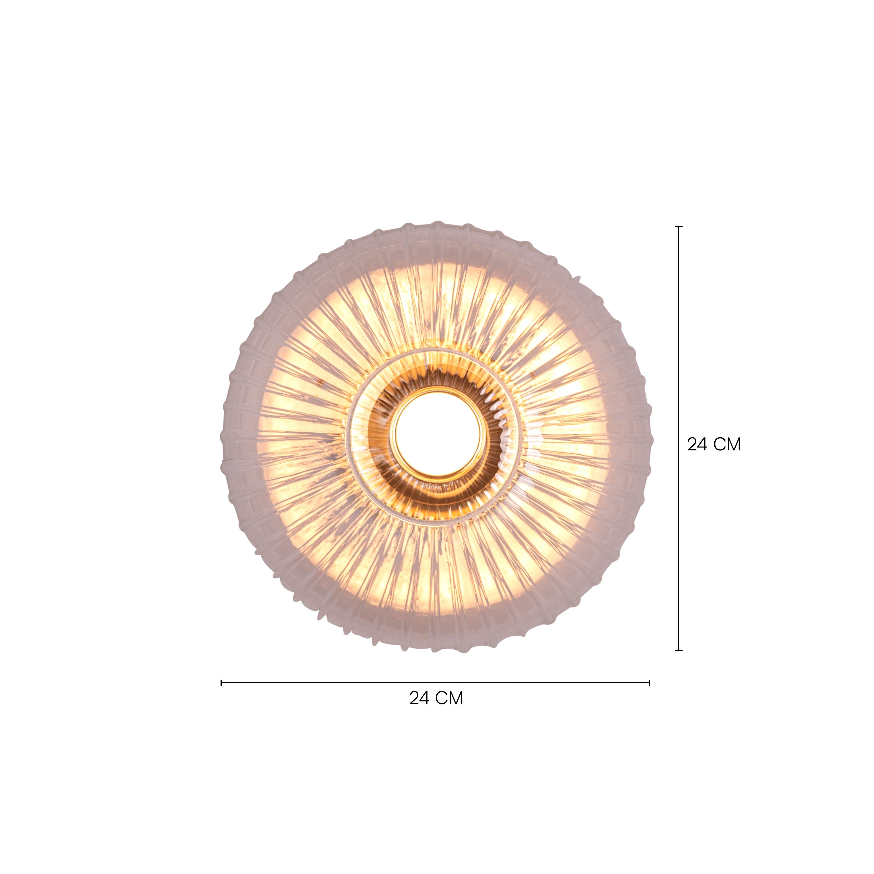 You Are My More (Gold) Textured Glass Wall Light