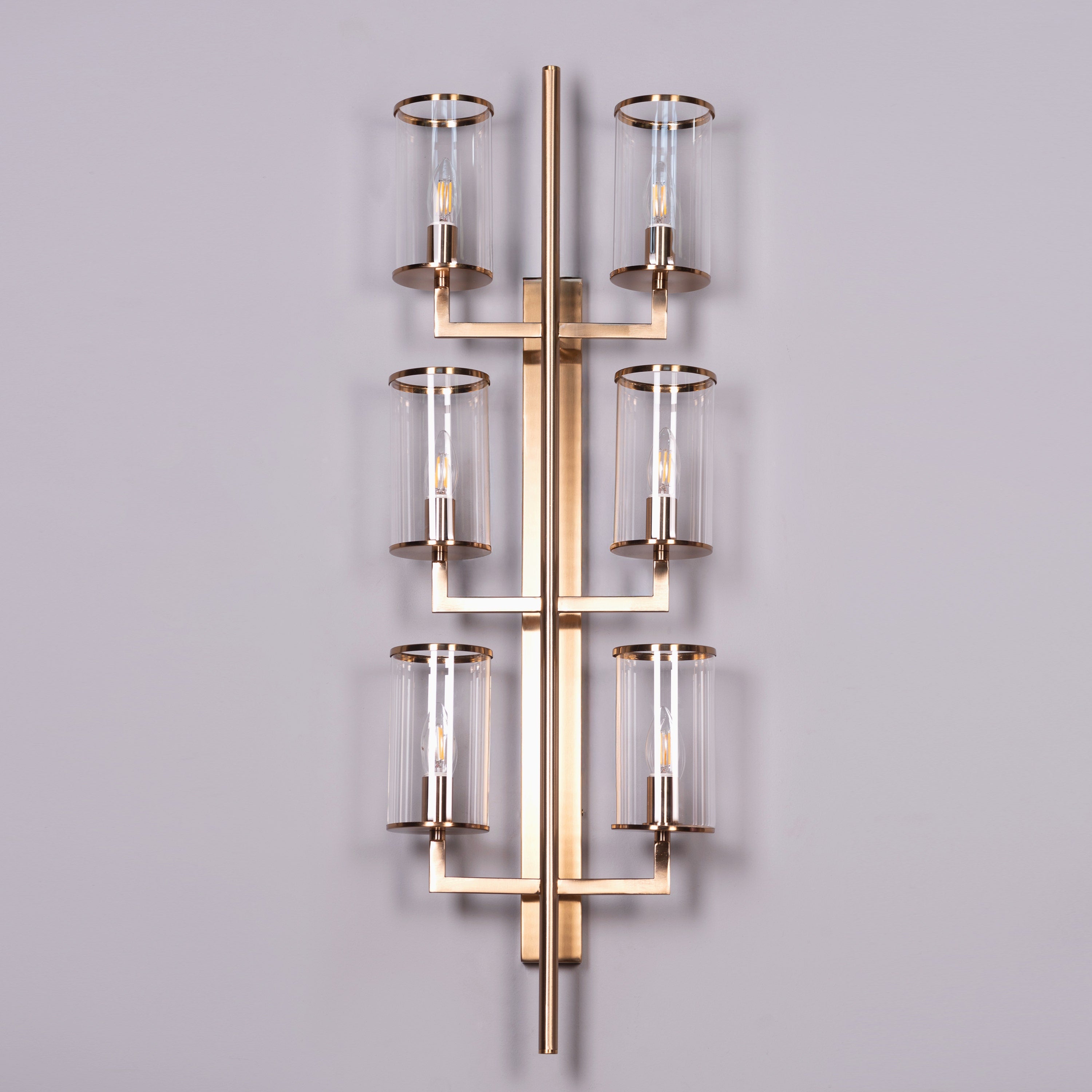 Last Train Home (Gold) Clear Glass Wall Light