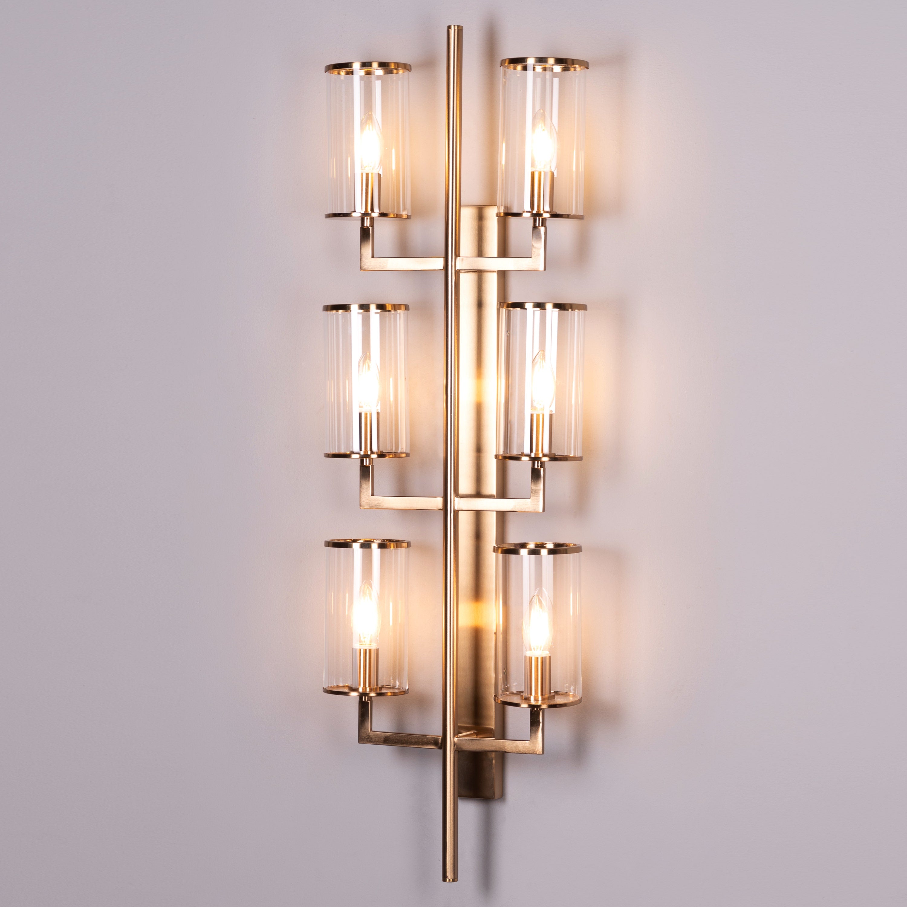 Last Train Home (Gold) Clear Glass Wall Light