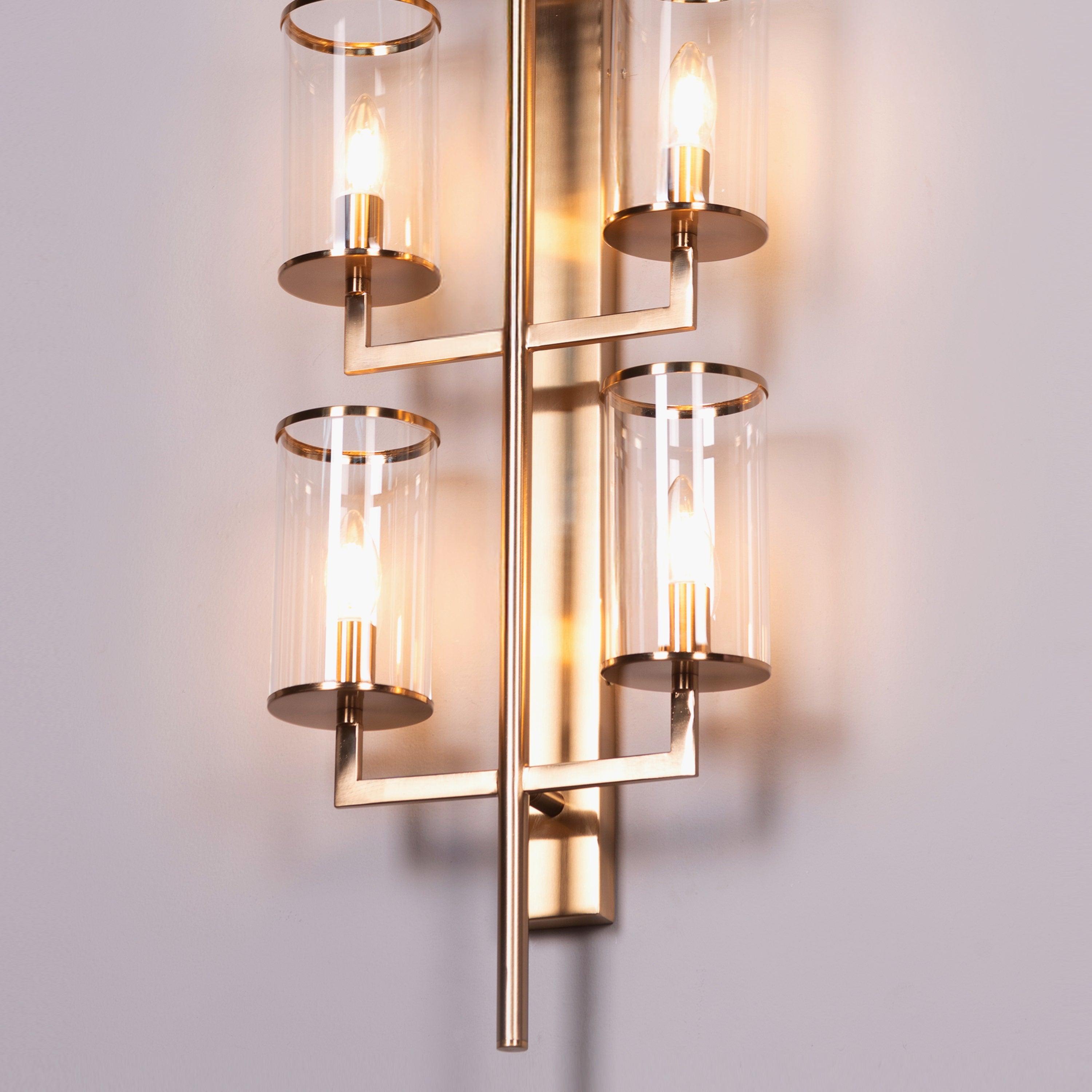 Last Train Home (Gold) Clear Glass Wall Light