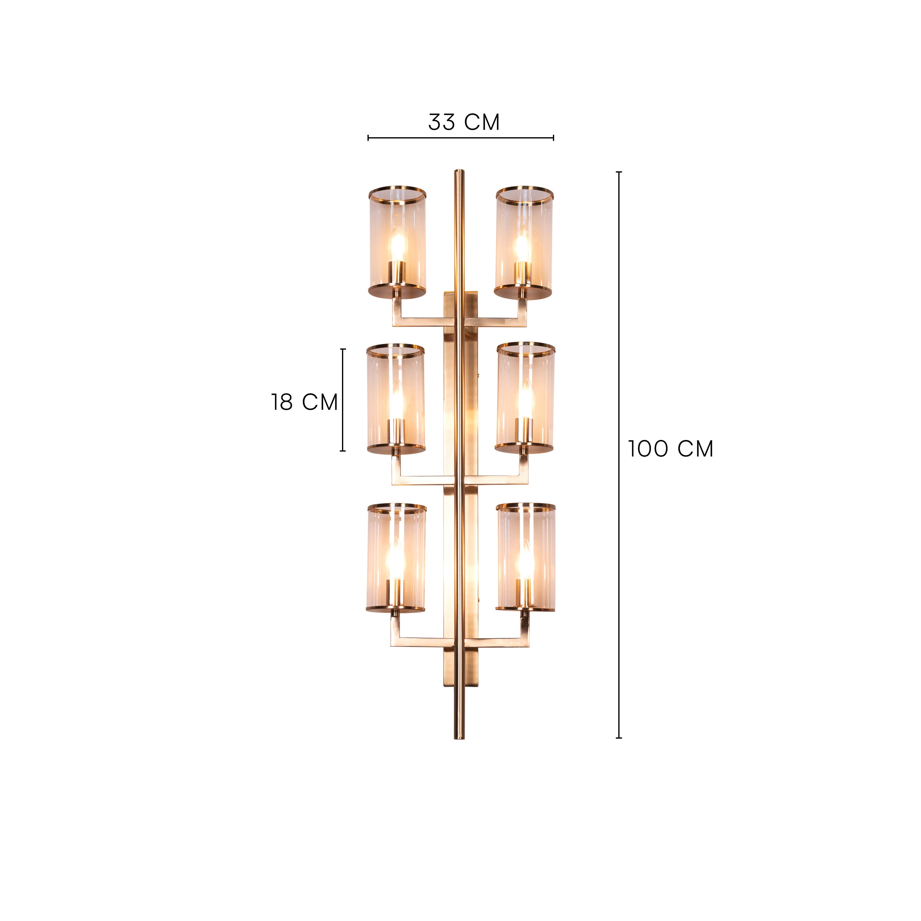 Last Train Home (Gold) Clear Glass Wall Light