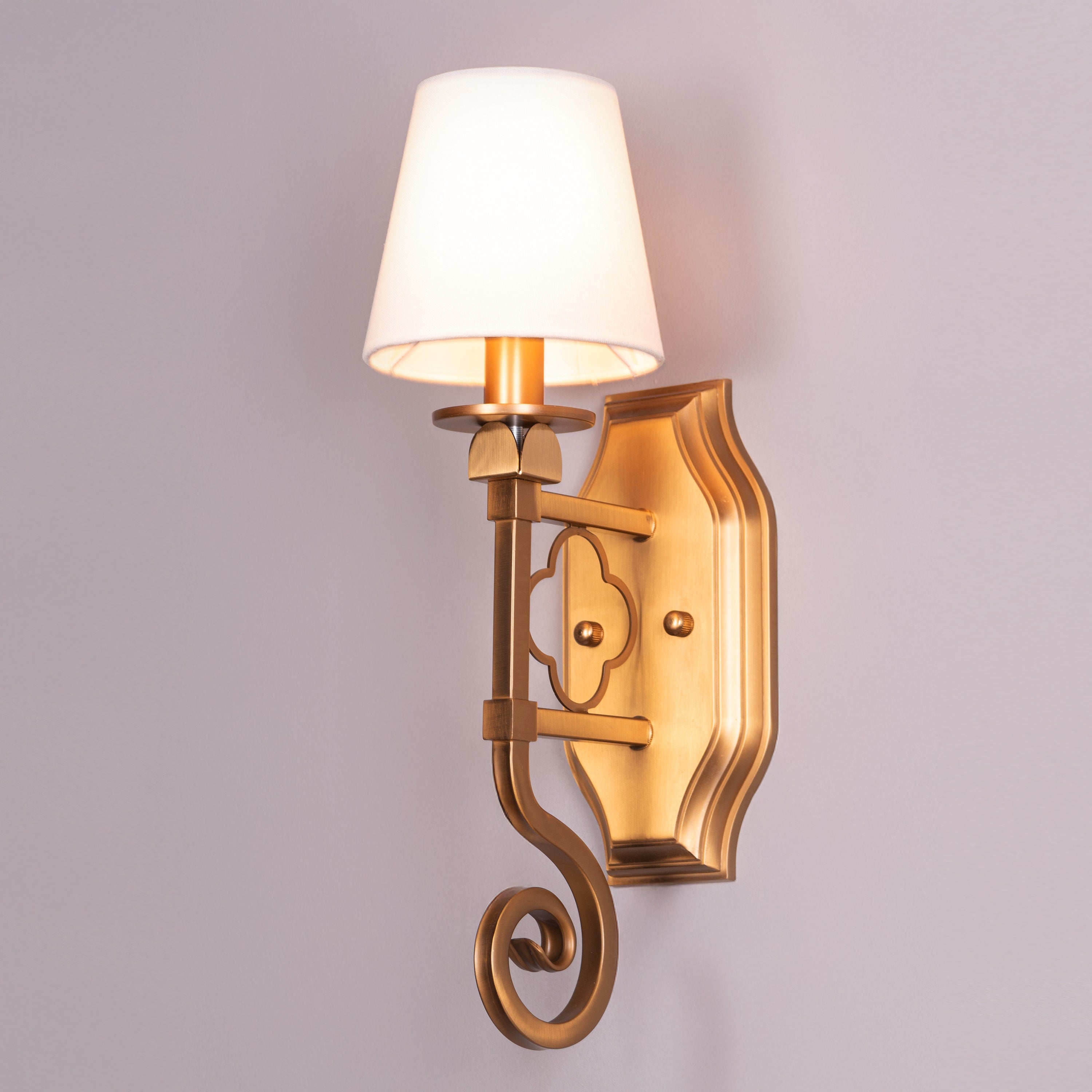 Stuck In My Heart (Gold) Fabric Wall Light