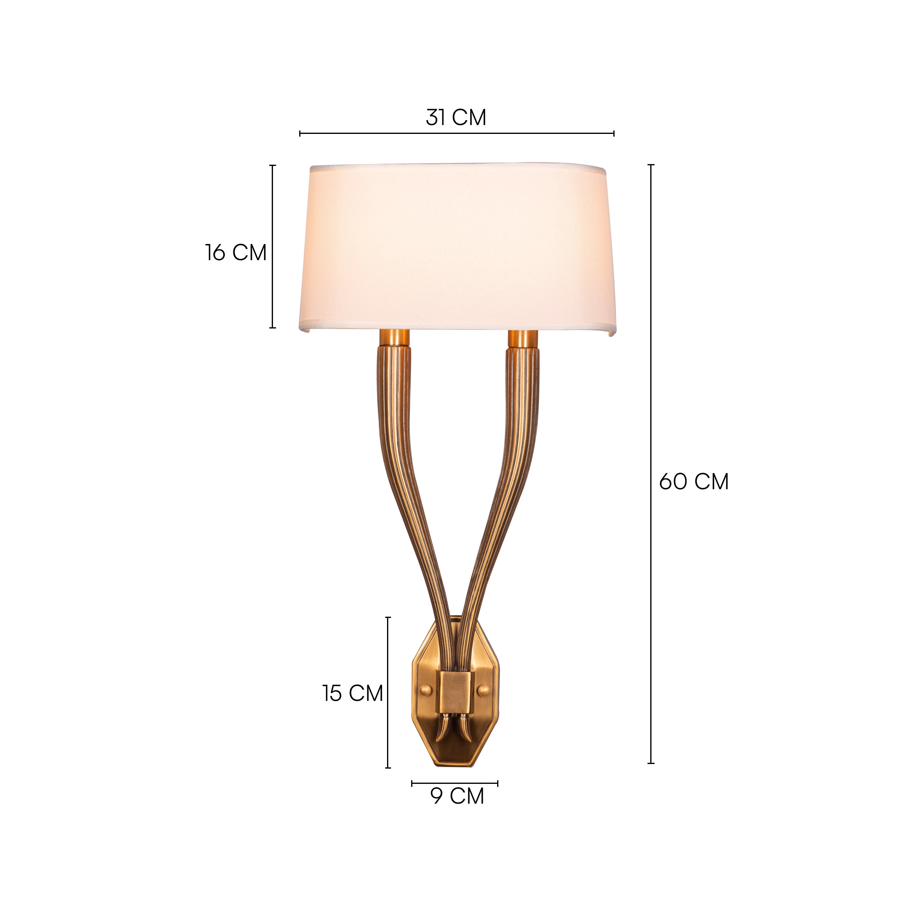 Better Together (Gold, Off White) Wall Light