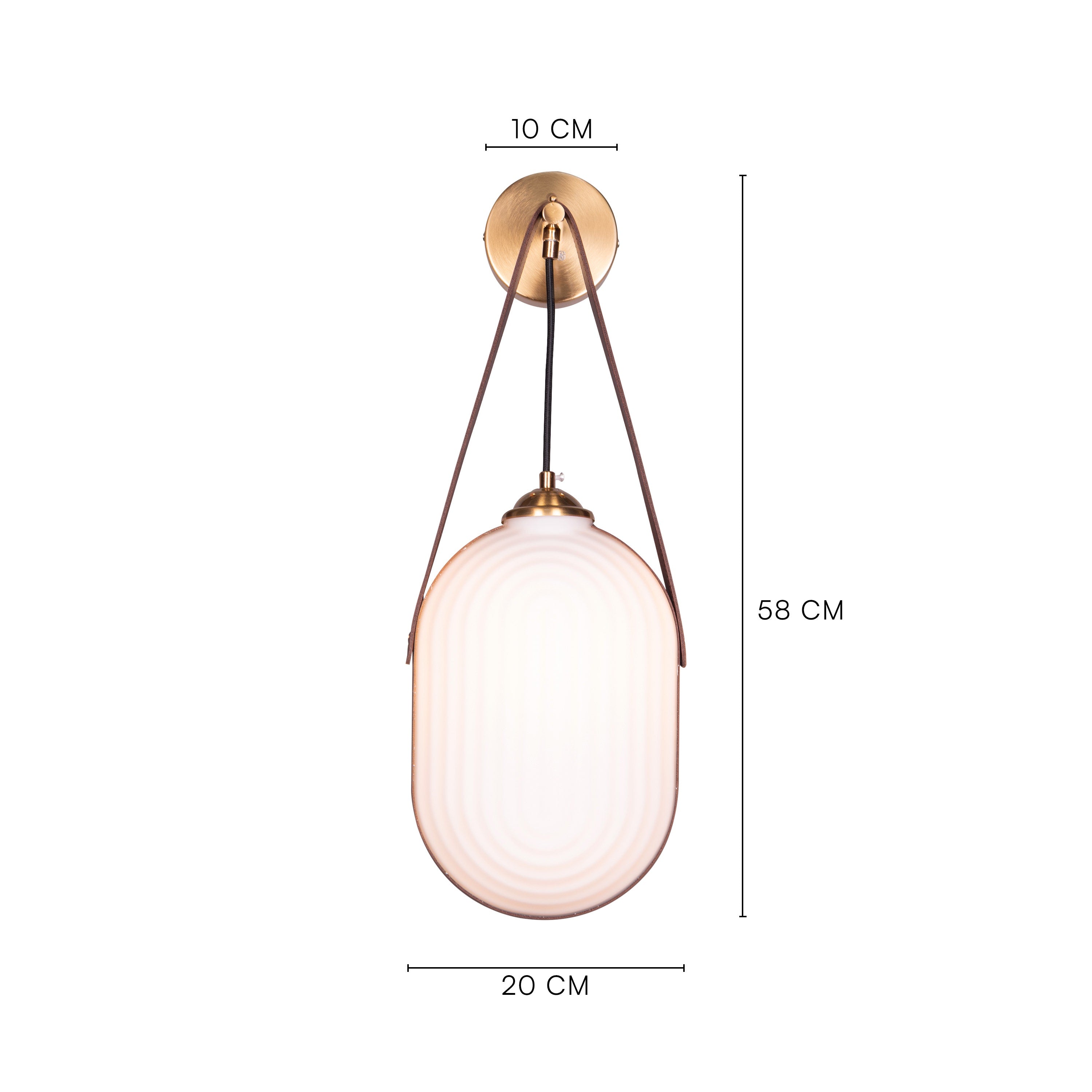 Music For My Soul (Gold, White) Frosted Glass Wall Light