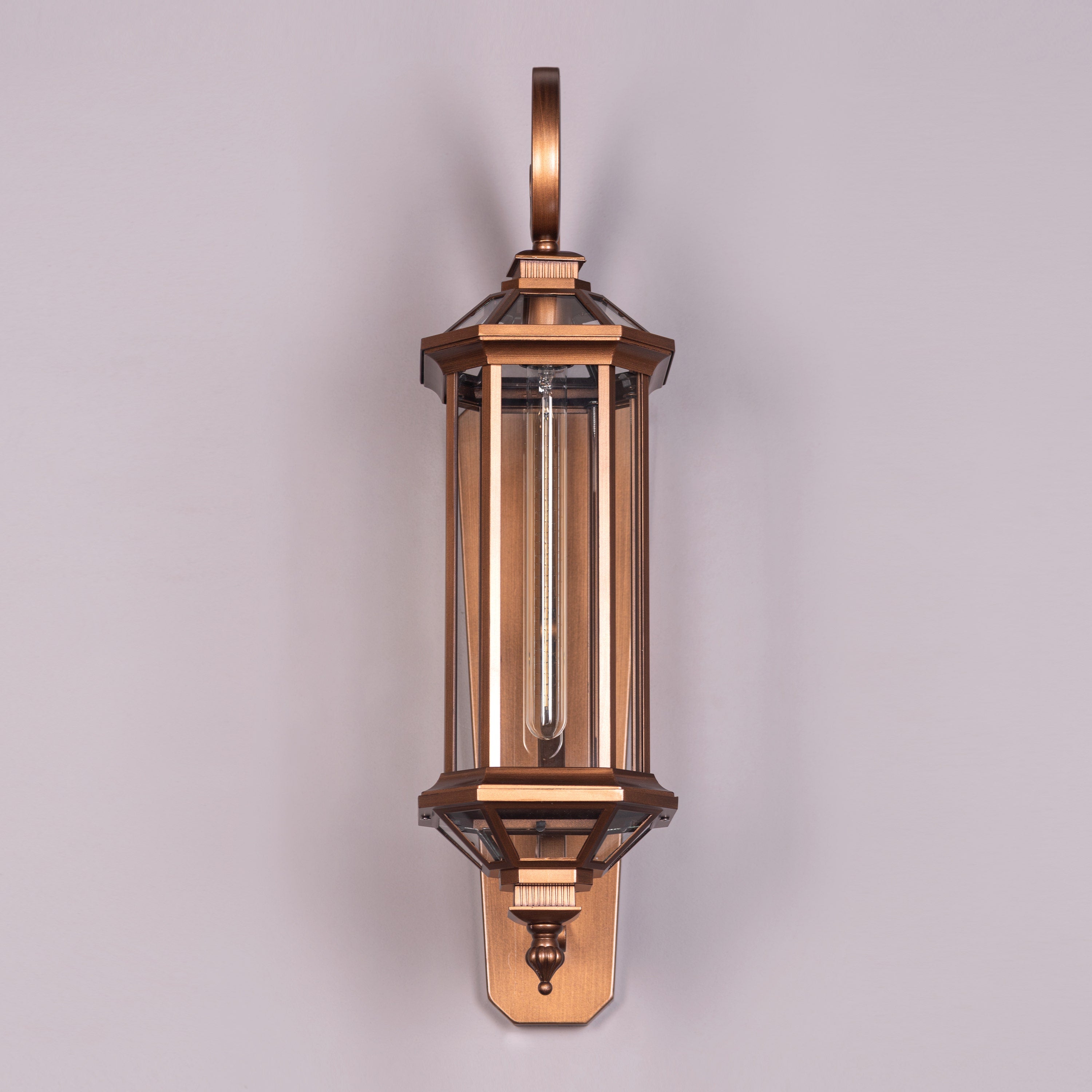 Townhouse (Antique Gold) Clear Glass Outdoor Covered Wall Light