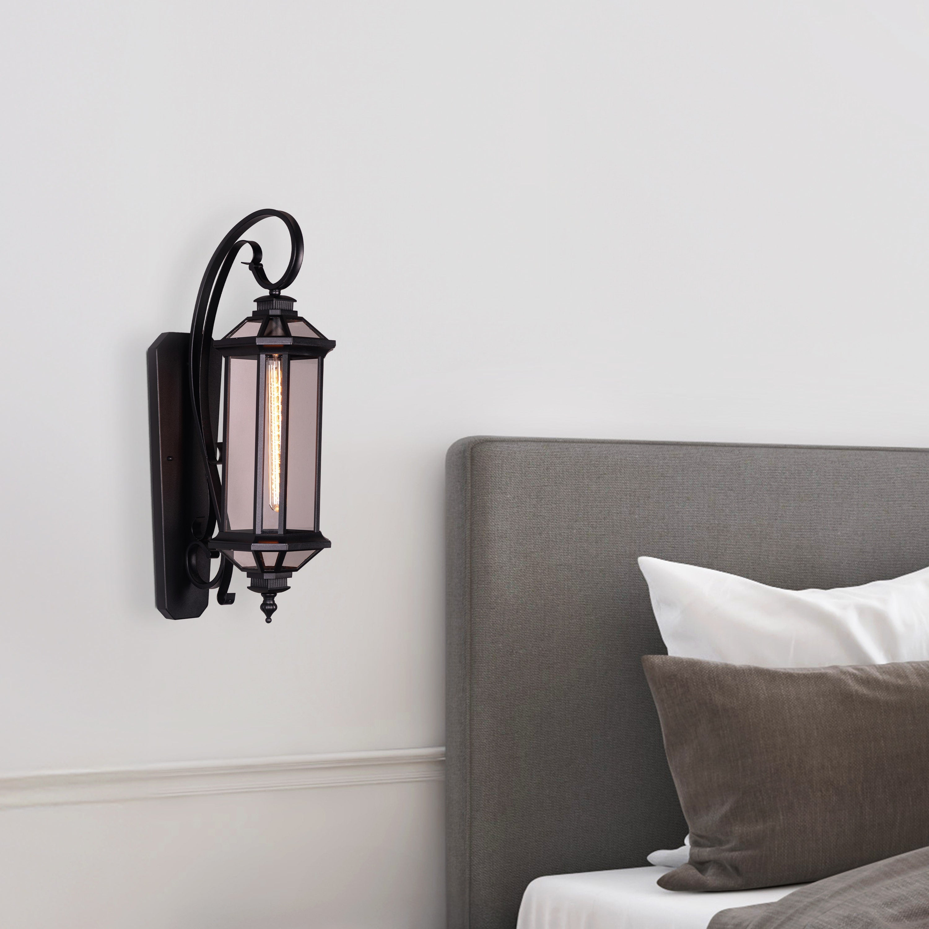 Townhouse (Black) Clear Glass Wall Light