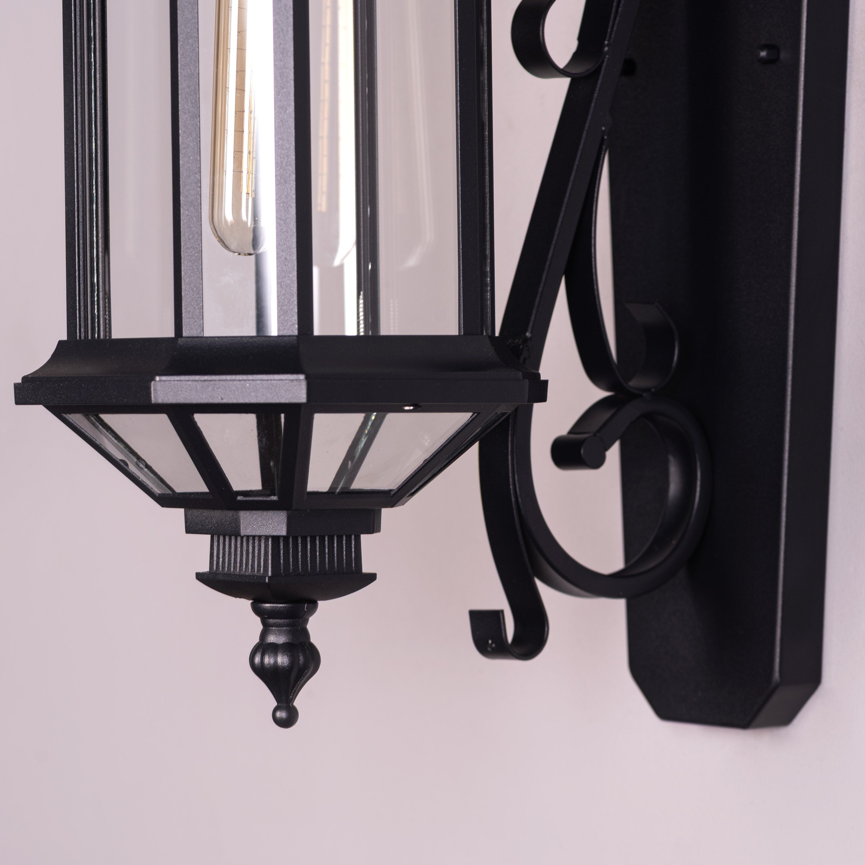 Townhouse (Black) Clear Glass Wall Light