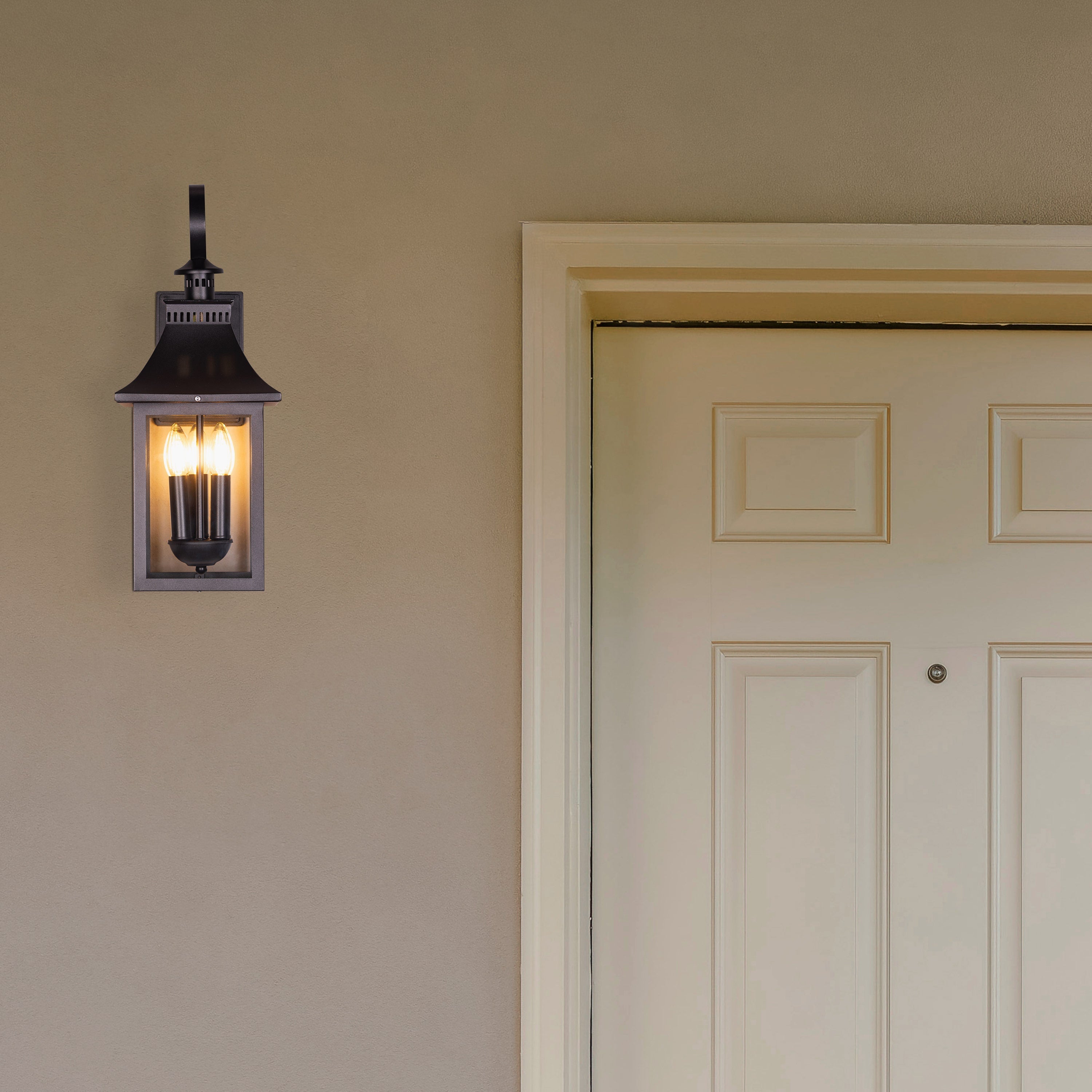 Good For You (Black) Clear Glass Wall Light