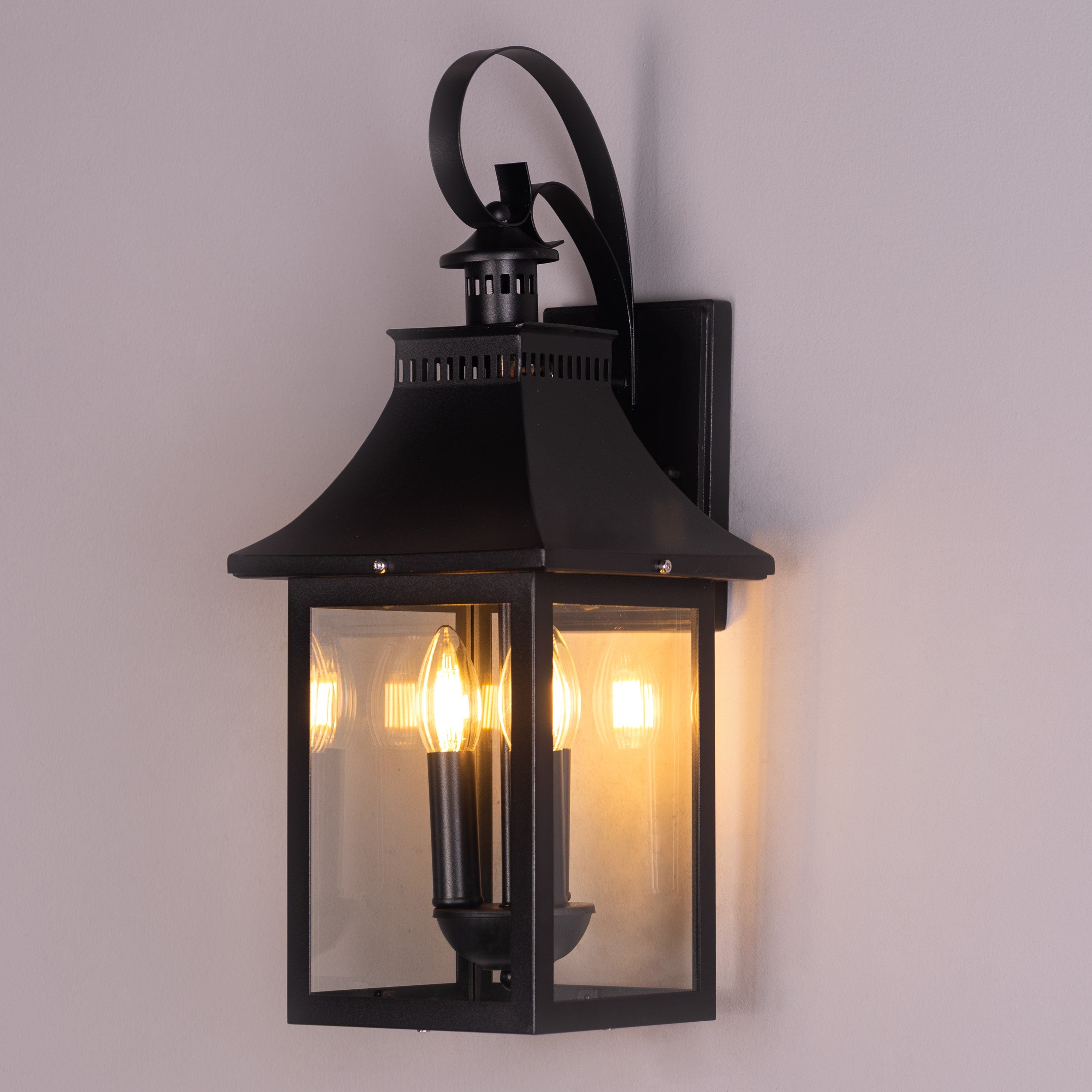 Good For You (Black) Clear Glass Wall Light