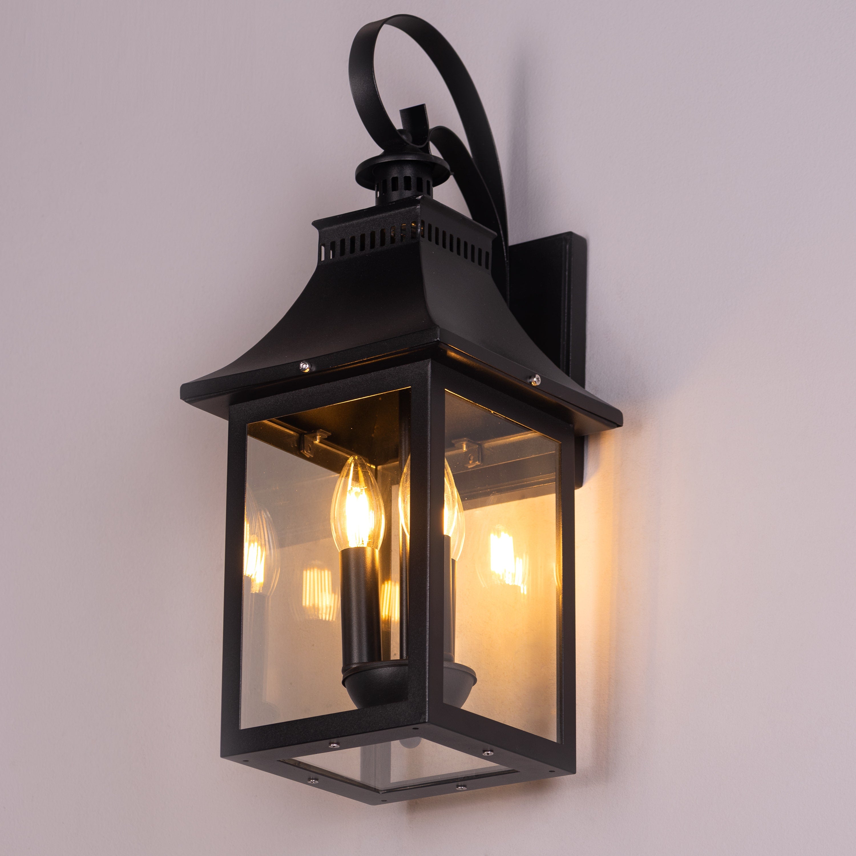 Good For You (Black) Clear Glass Wall Light