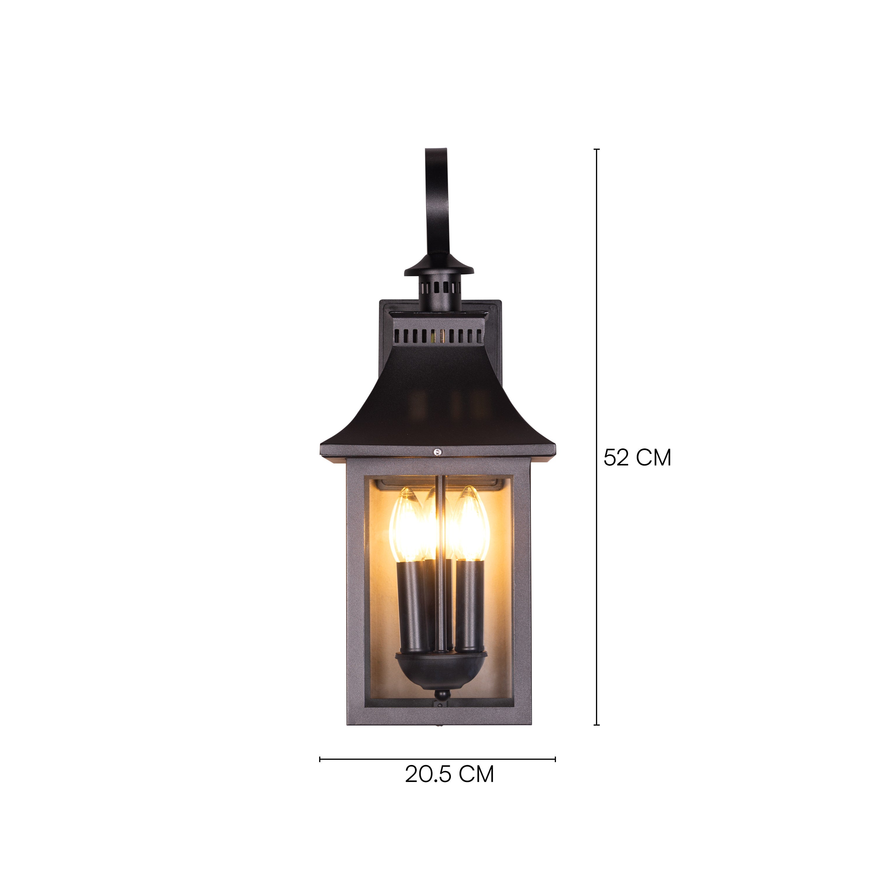 Good For You (Black) Clear Glass Wall Light