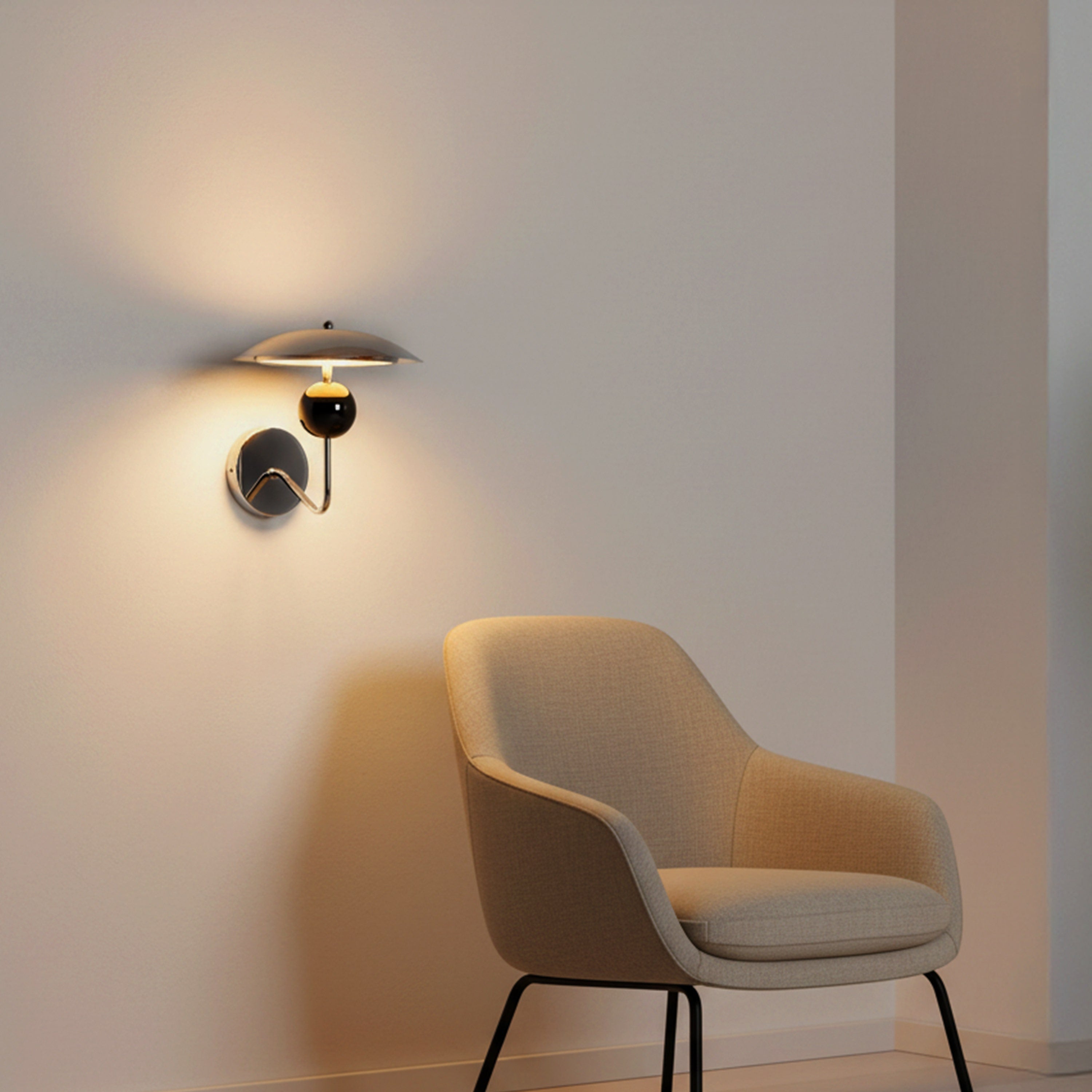 Balmoral Affair (Black, 3 Color Built-In LED) Glass Wall Light