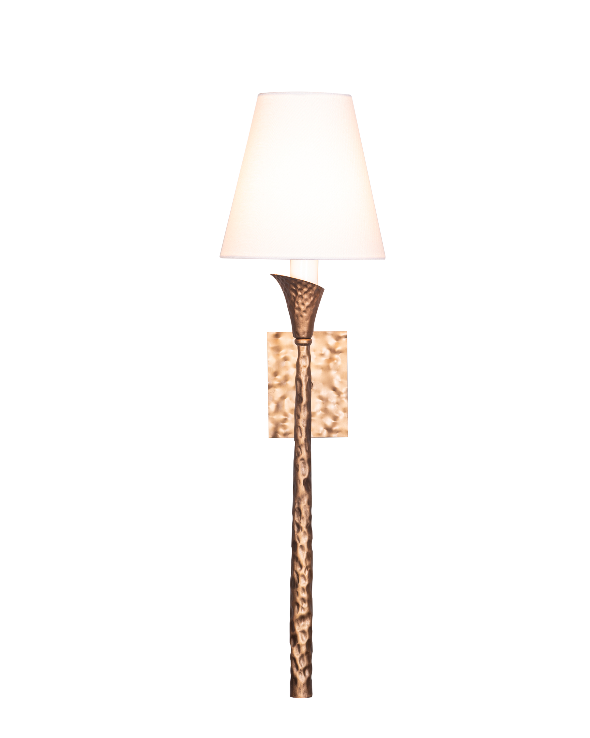 Lunelle (Gold, White) Fabric Wall Light