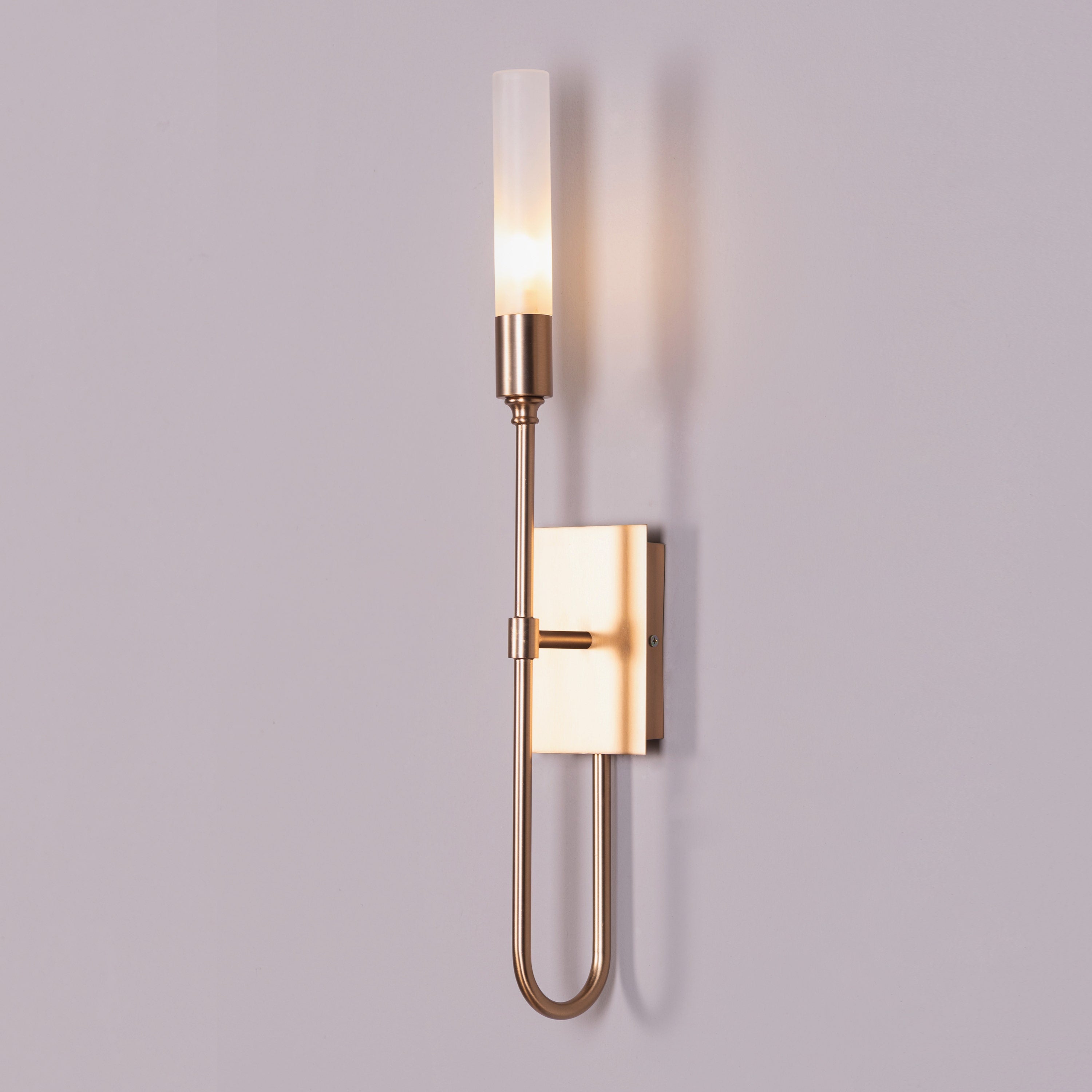 Opaline Crest (Gold, White) Frosted Glass Wall Light
