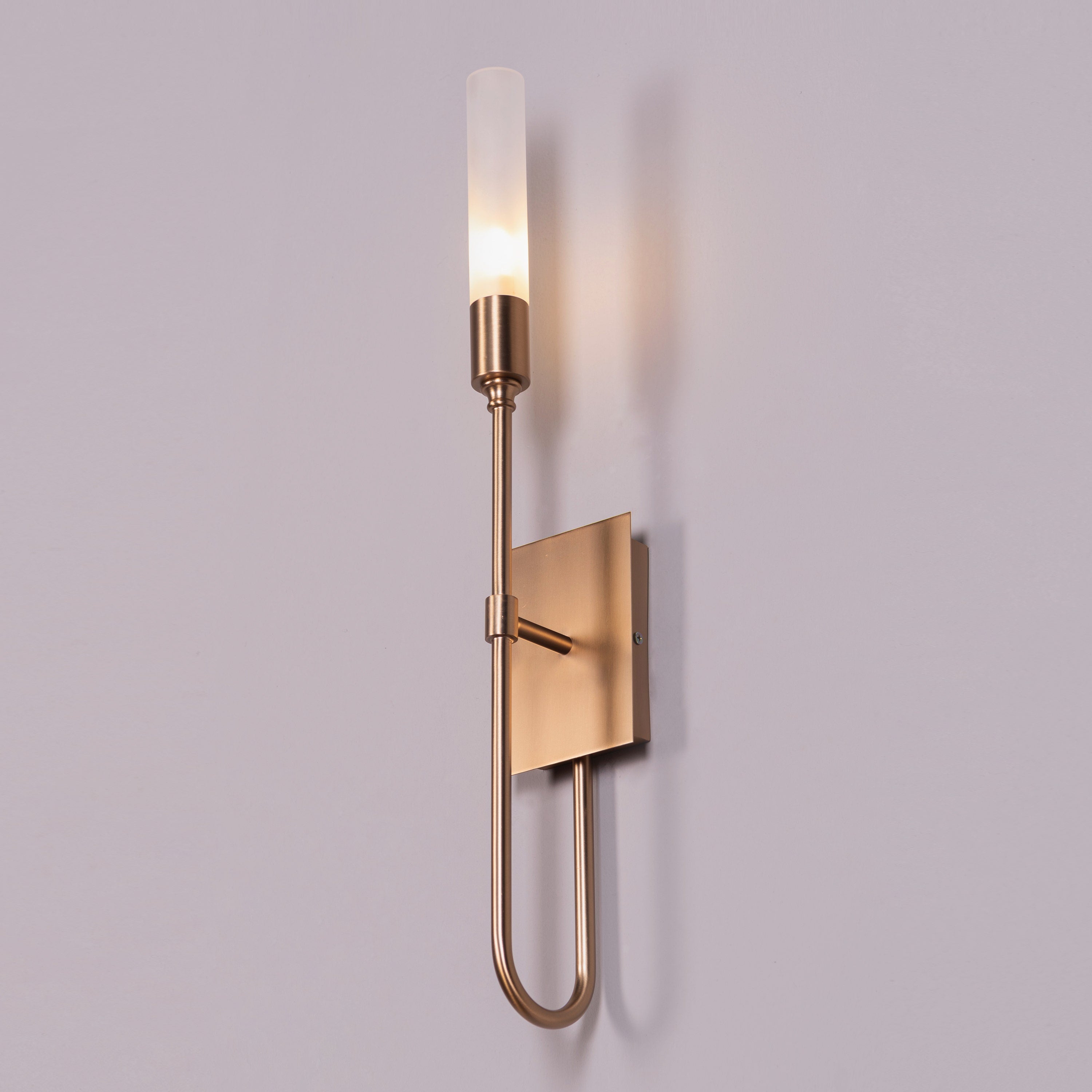 Opaline Crest (Gold, White) Frosted Glass Wall Light
