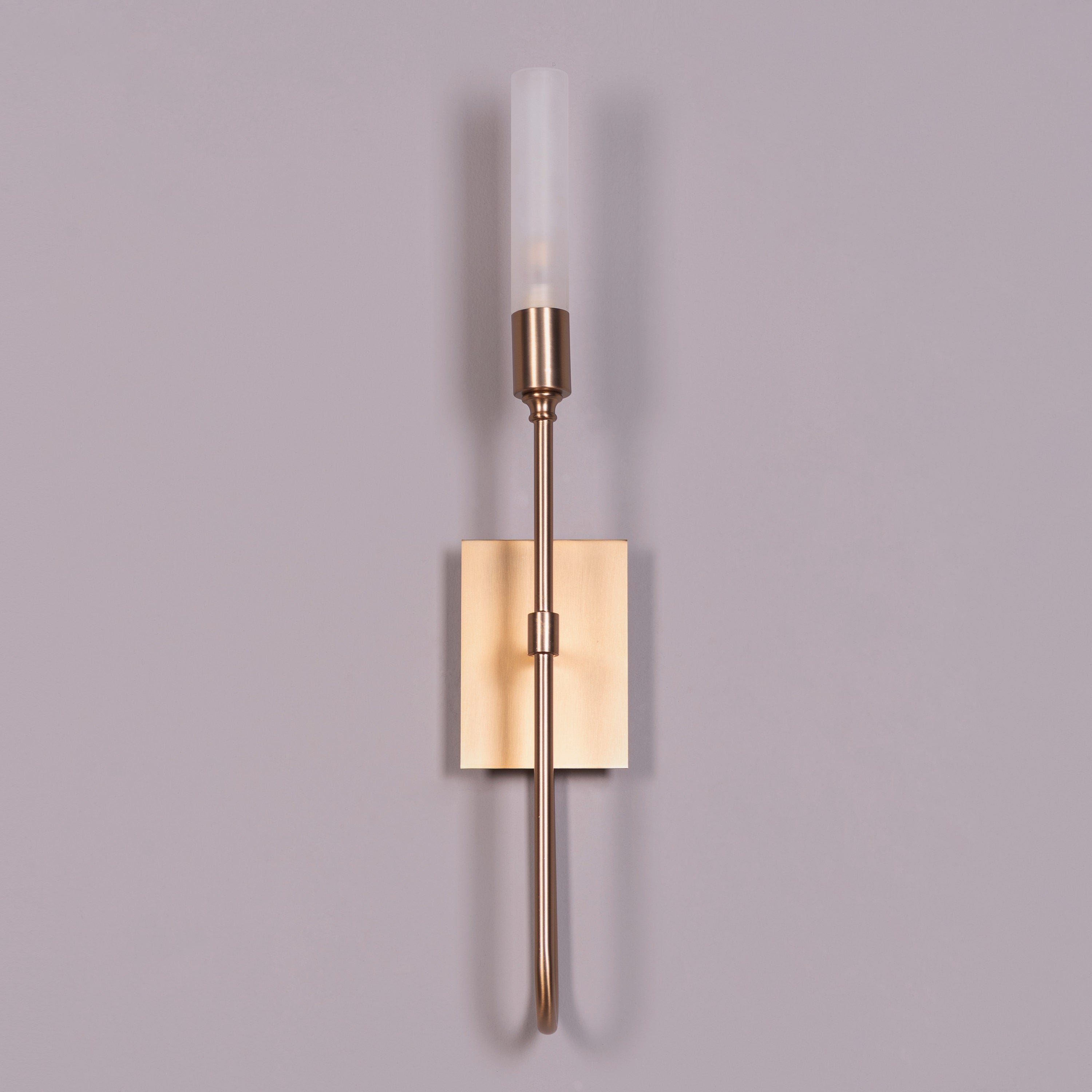 Opaline Crest (Gold, White) Frosted Glass Wall Light