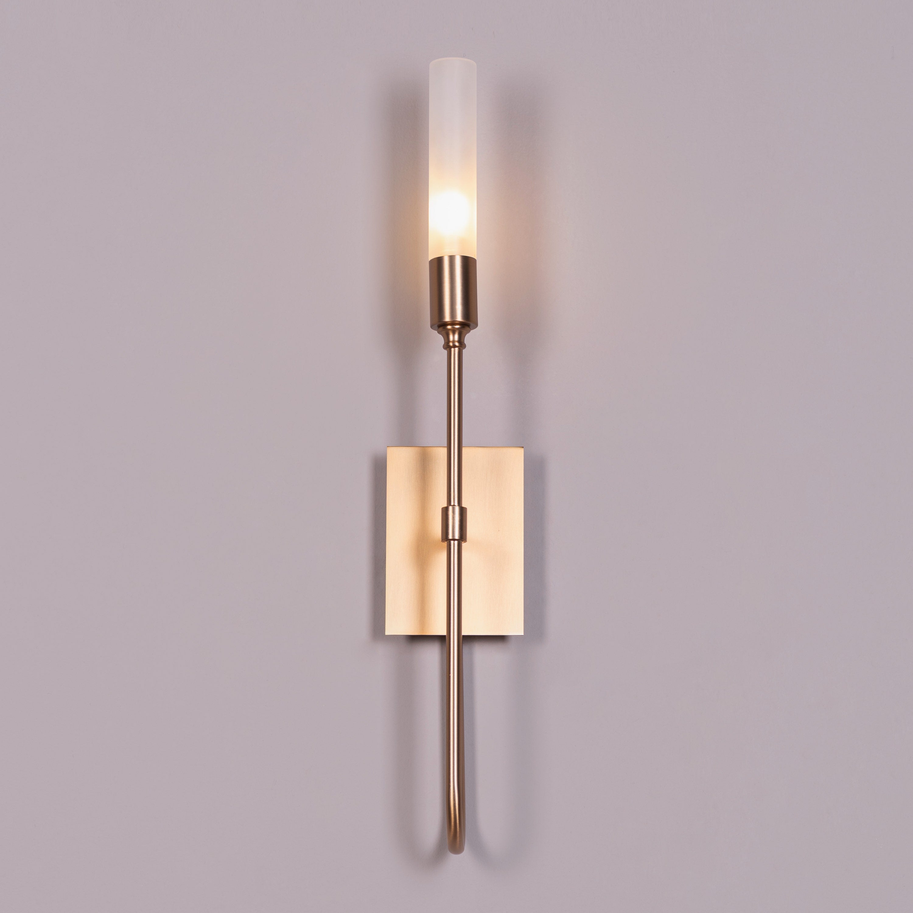 Opaline Crest (Gold, White) Frosted Glass Wall Light