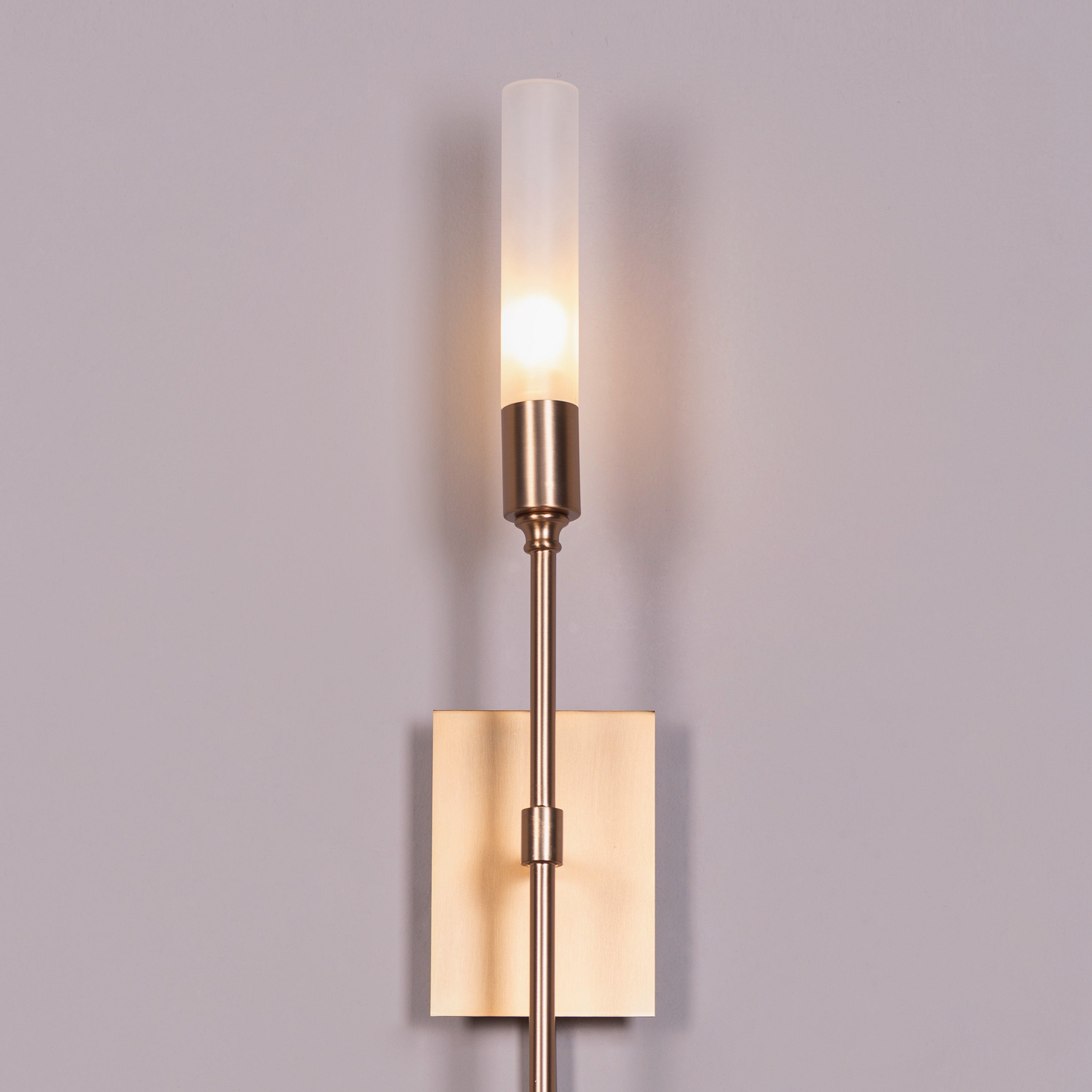 Opaline Crest (Gold, White) Frosted Glass Wall Light