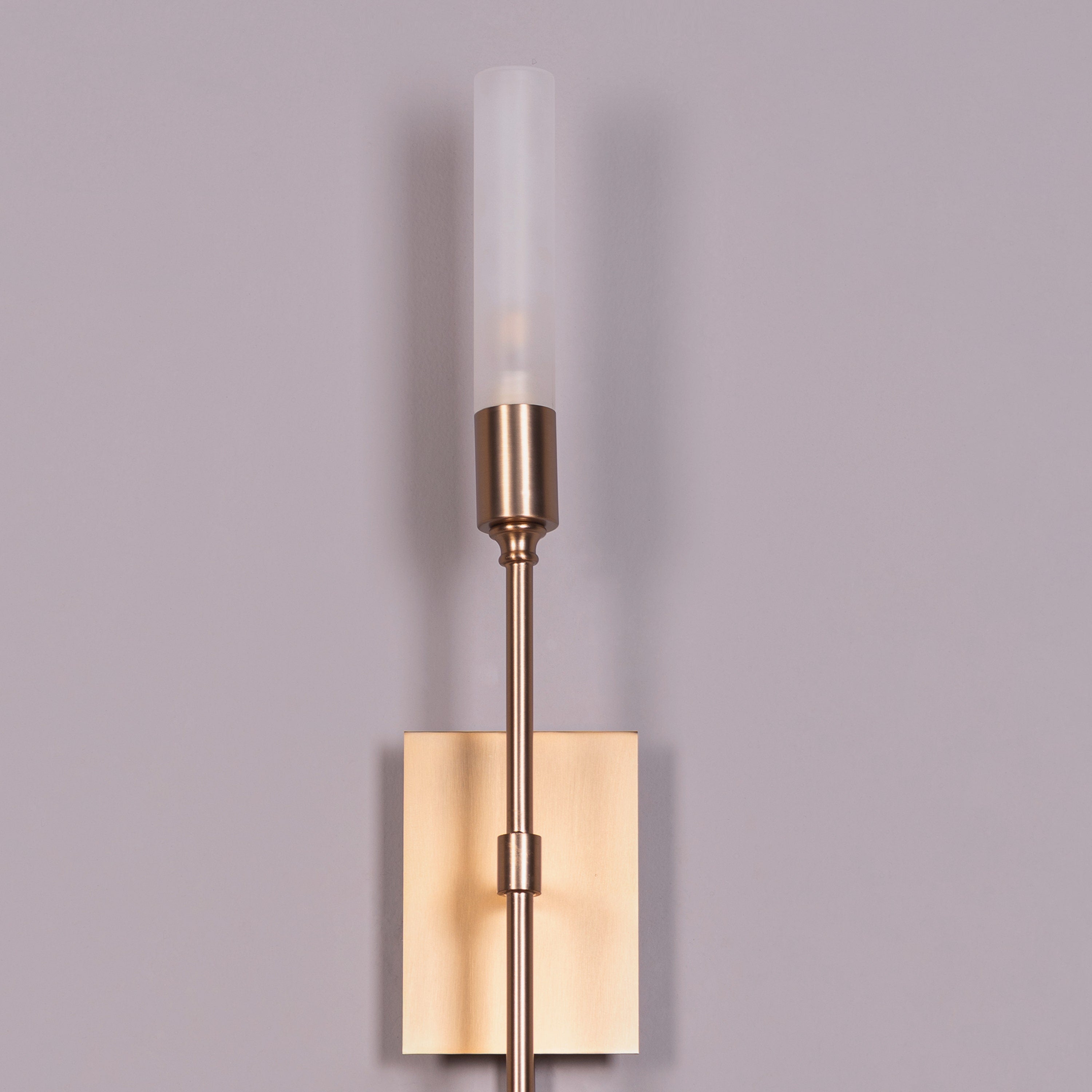 Opaline Crest (Gold, White) Frosted Glass Wall Light