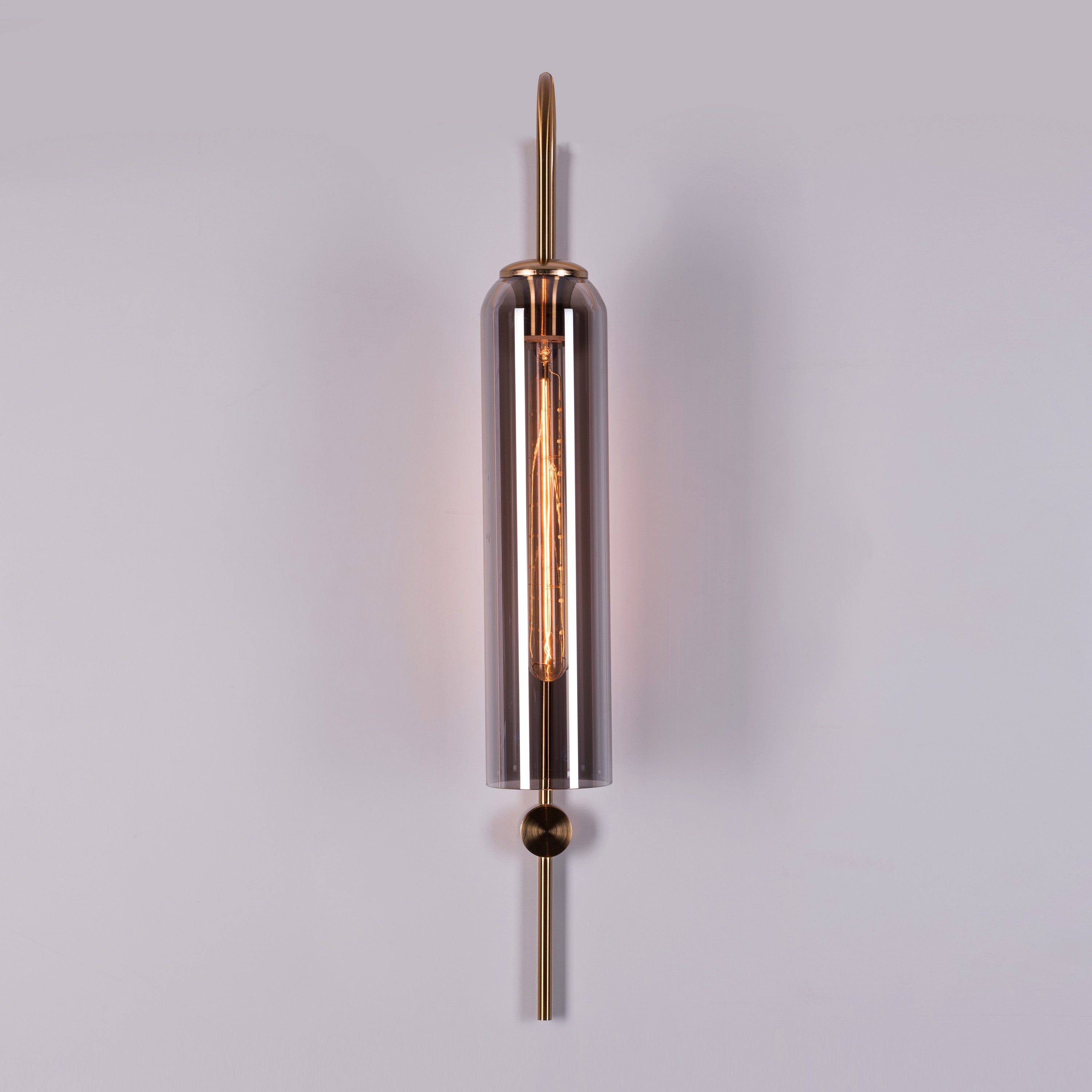 Wait For Me (Gold, Smokey Grey) Glass Wall Light
