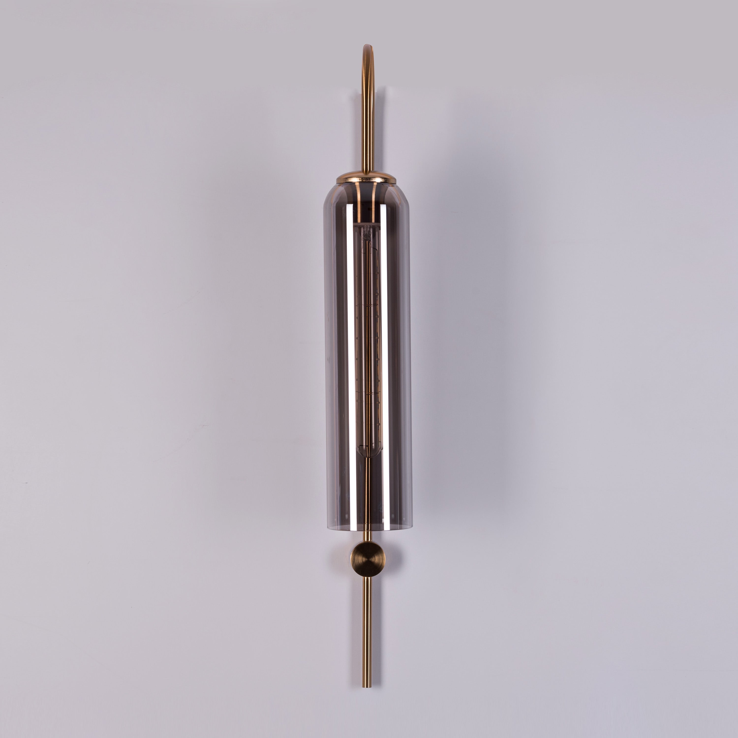 Wait For Me (Gold, Smokey Grey) Glass Wall Light