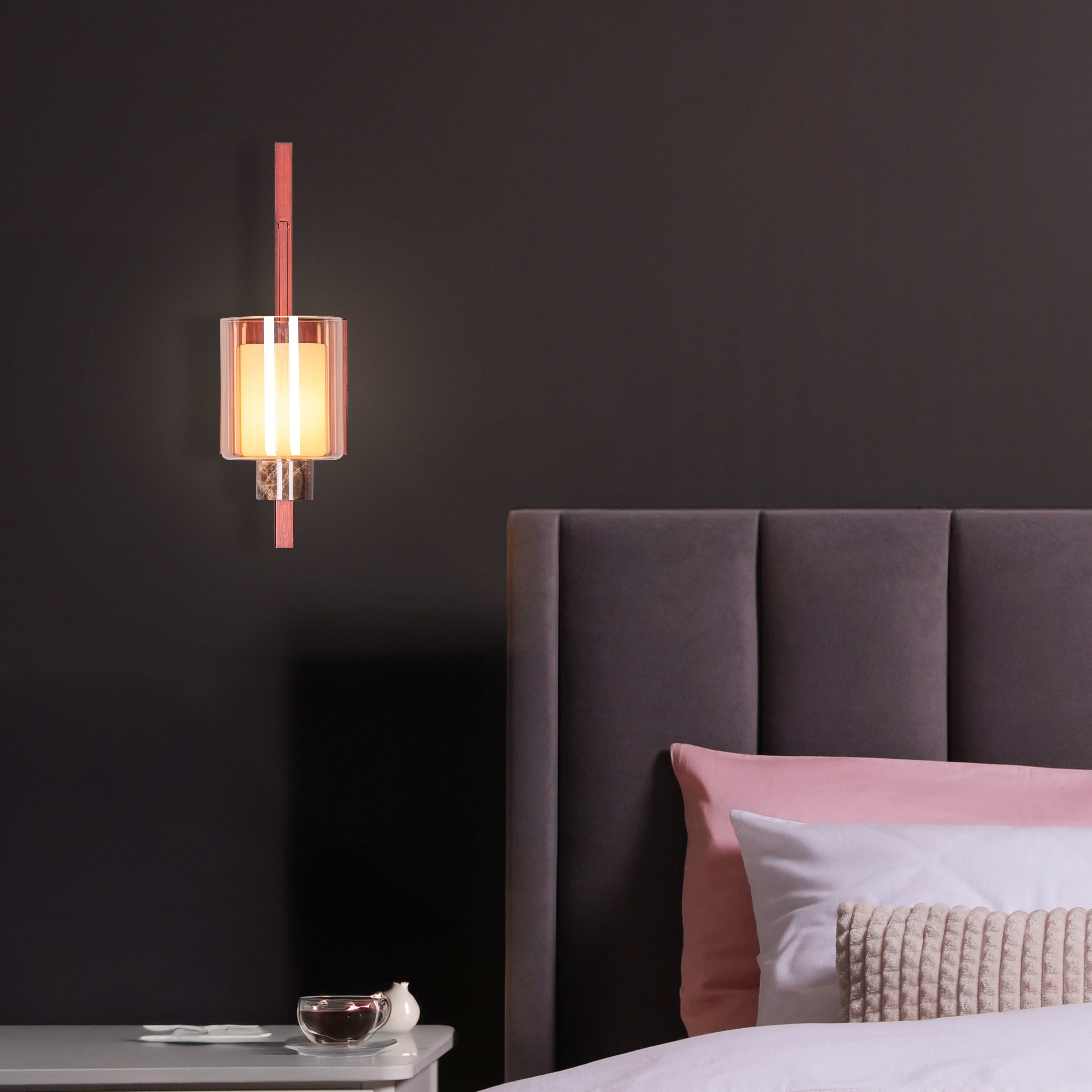 Fallen Angels (Coffee) Marble Wall Light